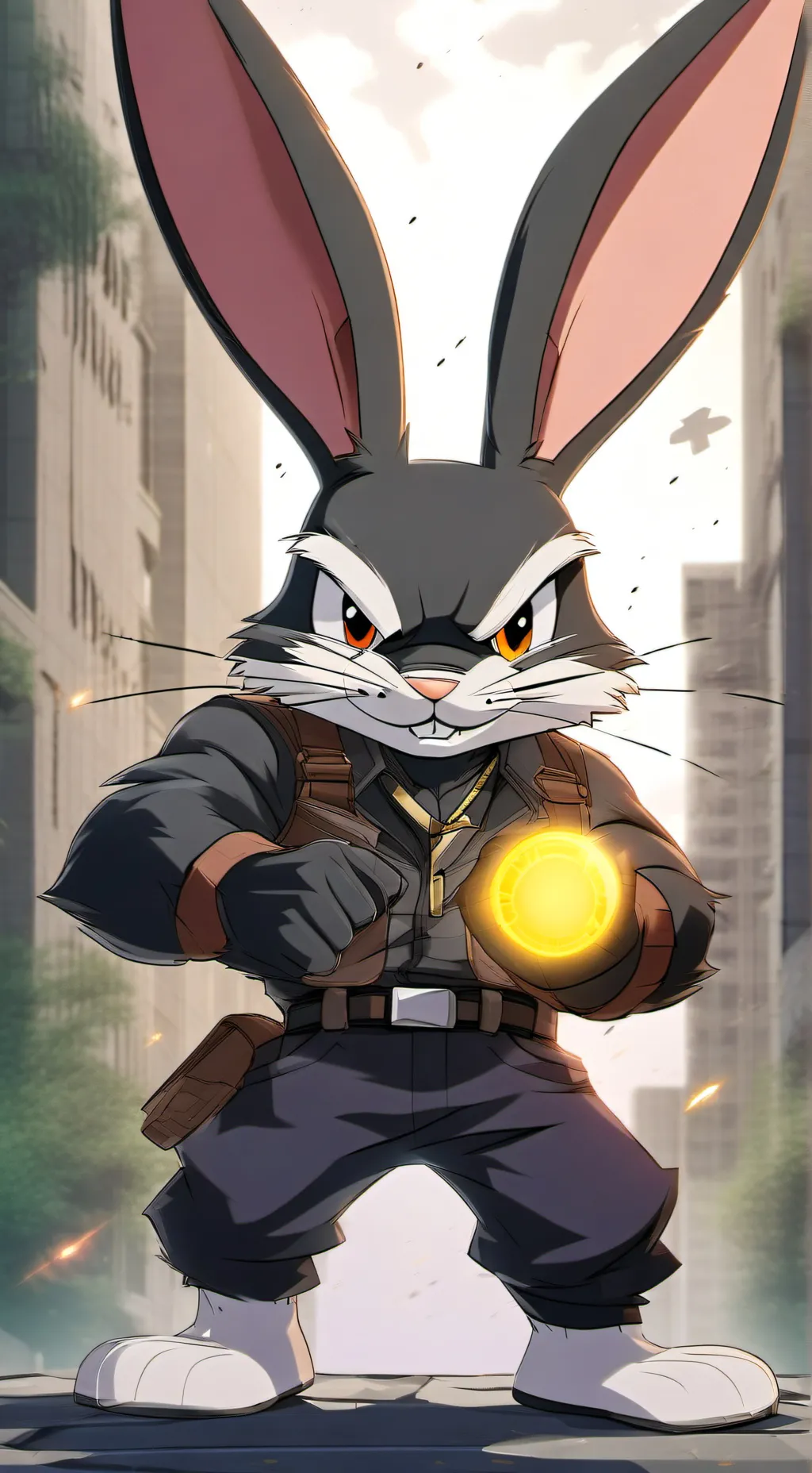 ai character: ace bunny  background