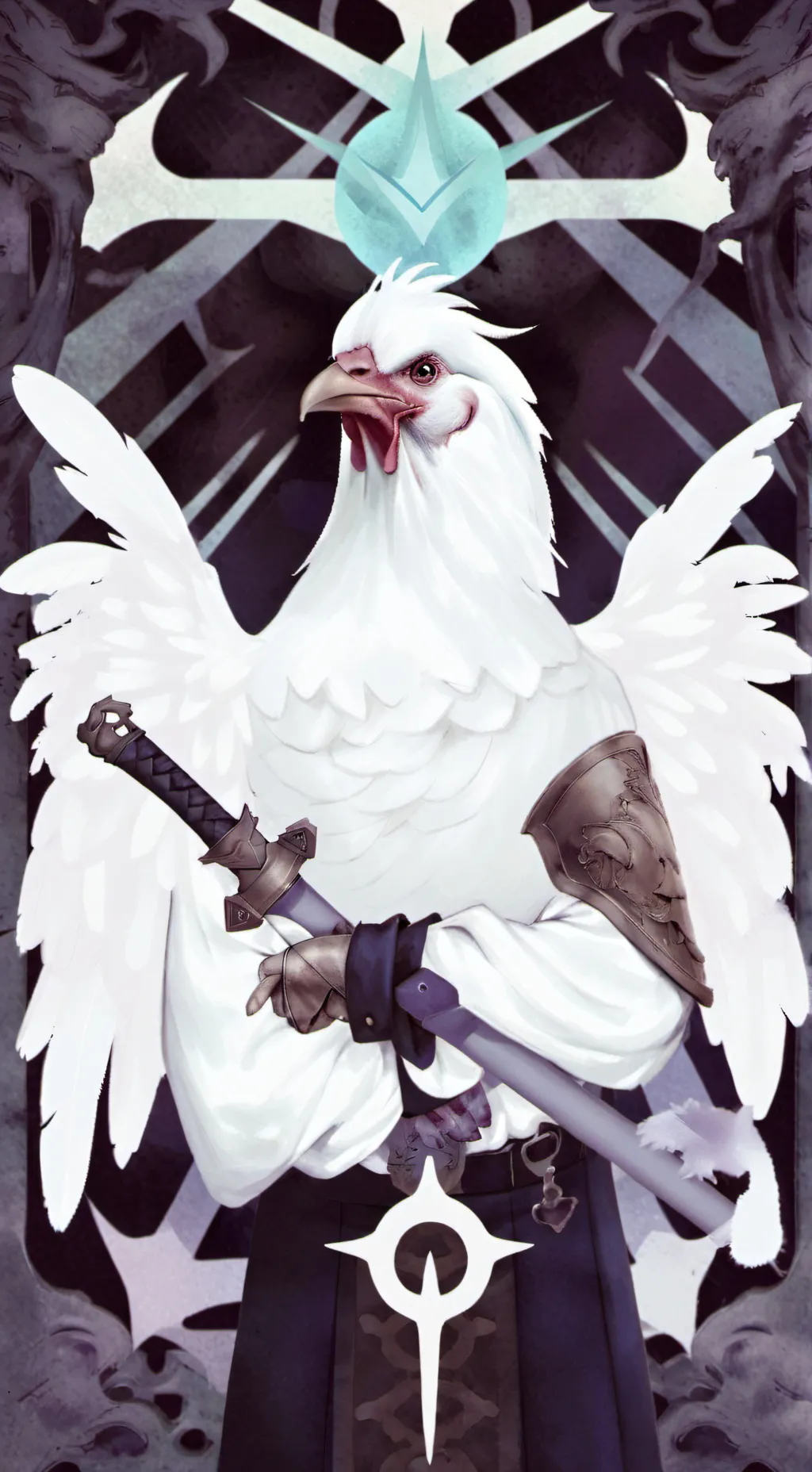 ai character: CHICKEN background