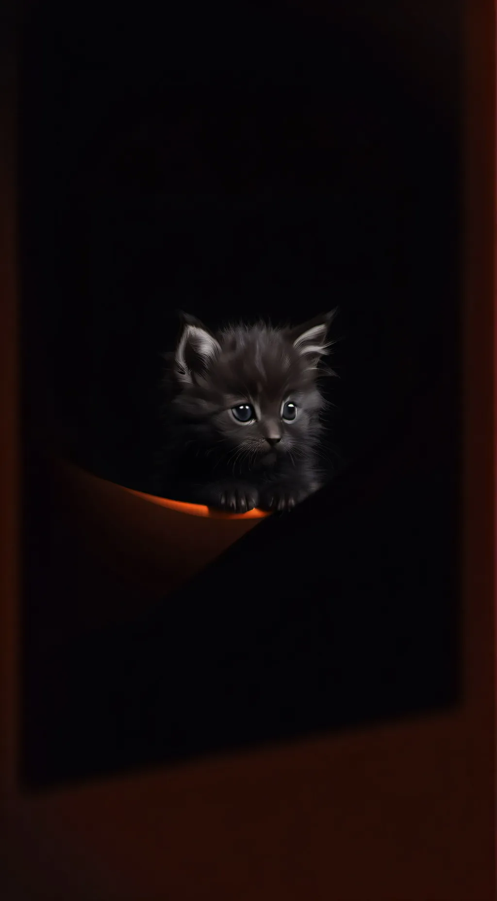ai character: depressed kitten background