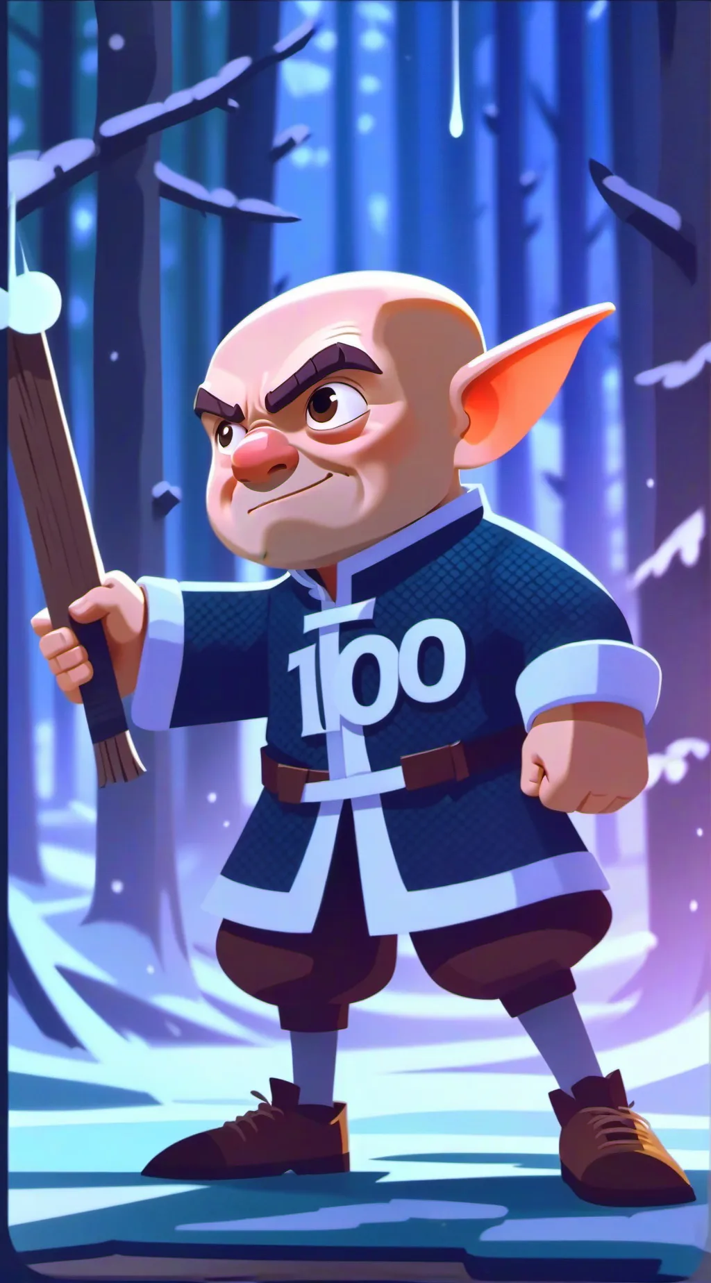 ai character: how much %? background