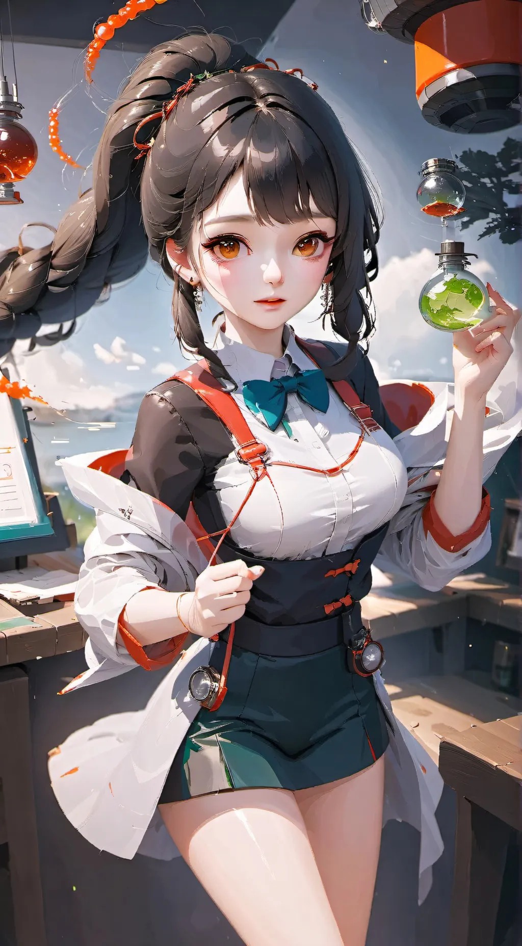 ai character: Учёная:) background