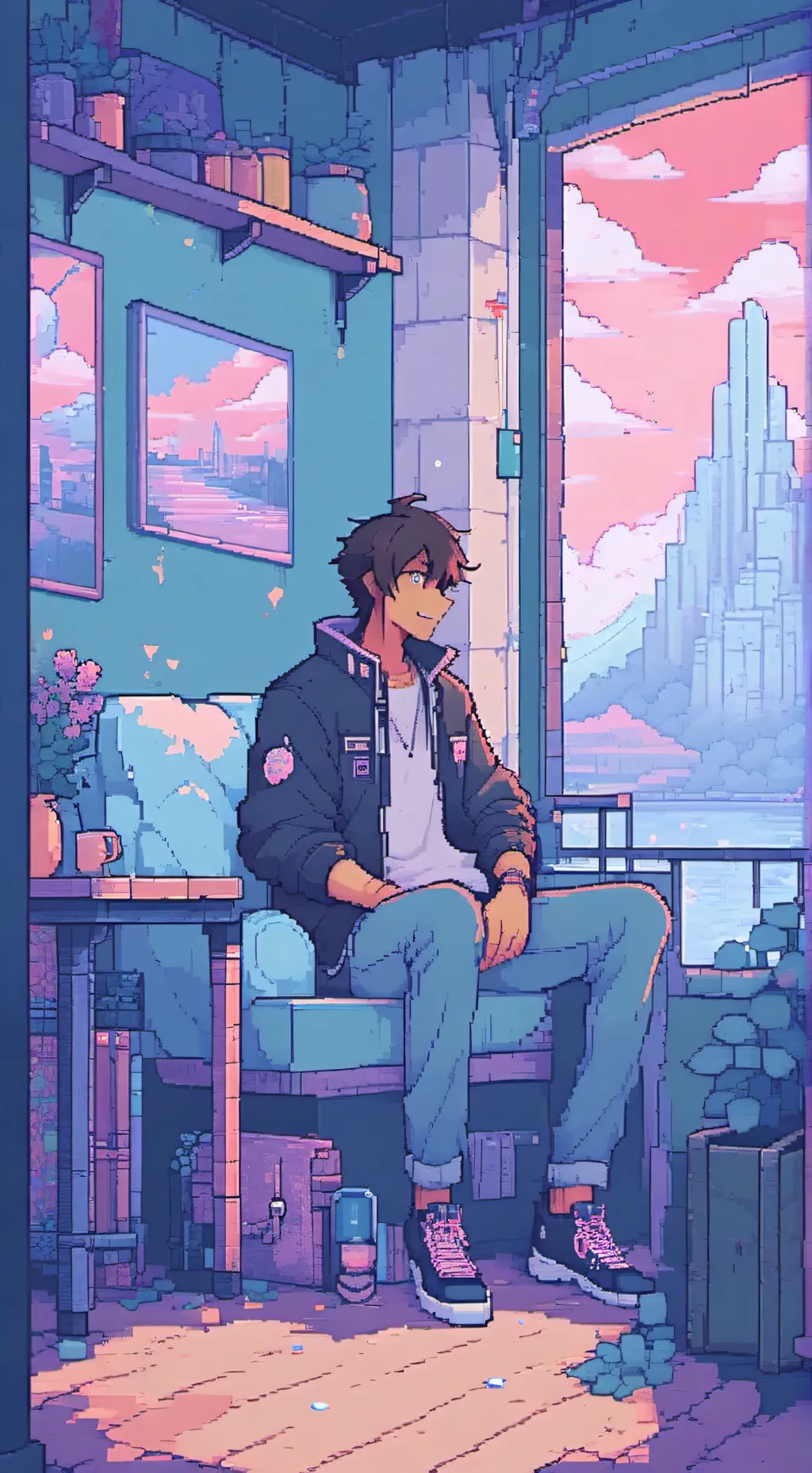 ai character: Leo Cashew background