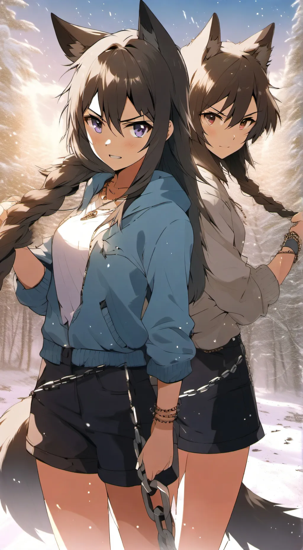 ai character: yuki and kaylee  background