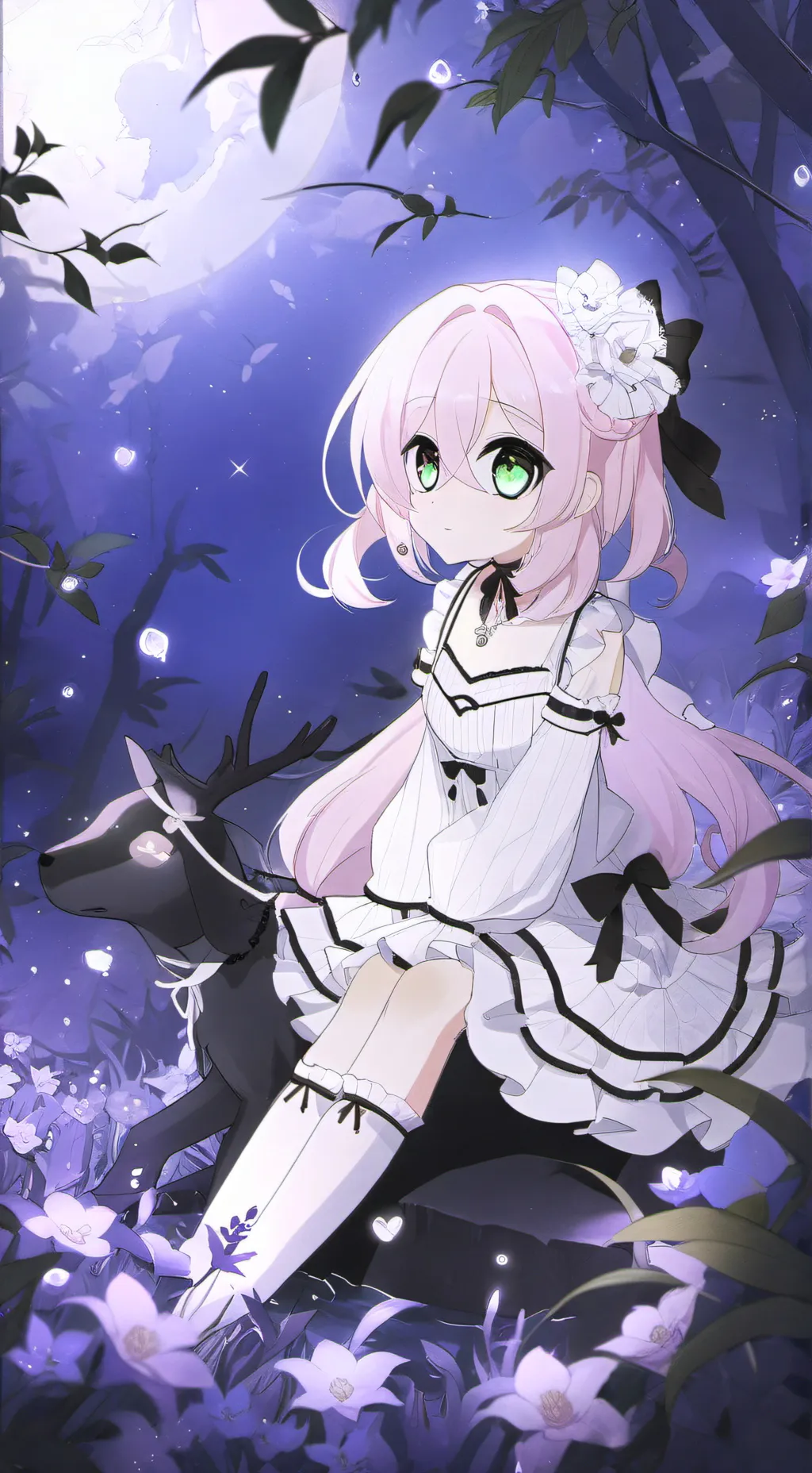 ai character: Moon background