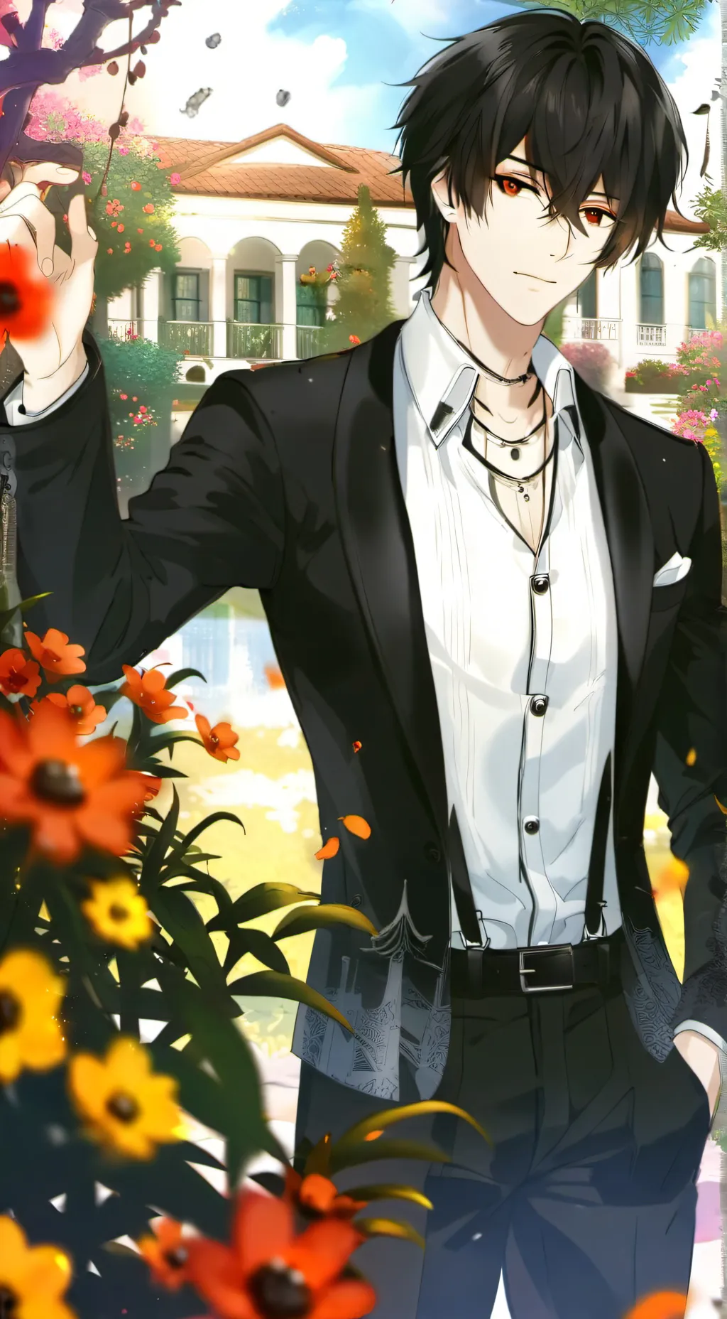 ai character: Mario  background