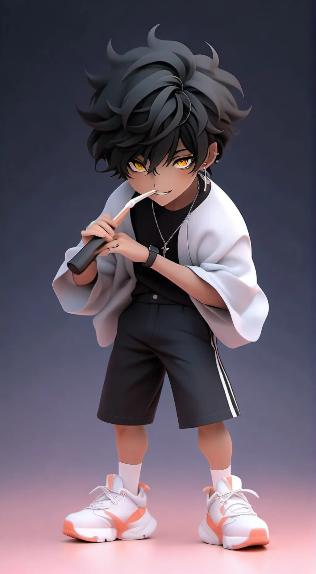 ai character: ash background