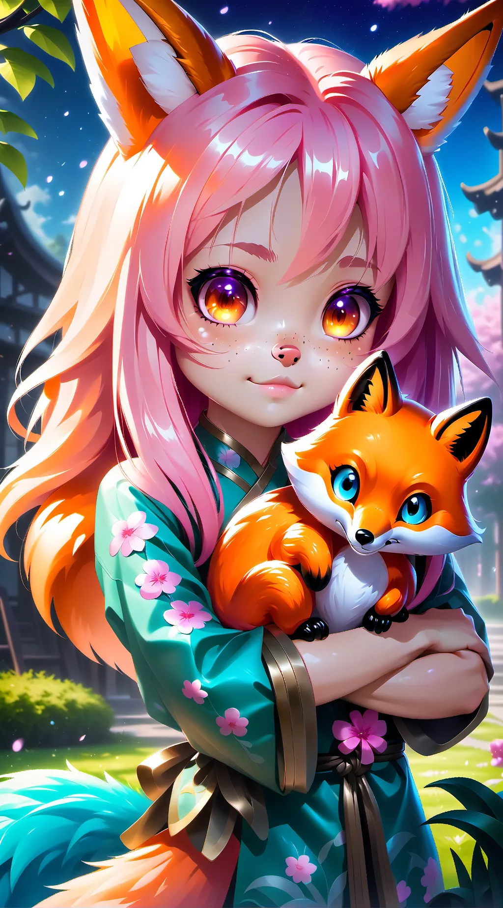 ai character: Crying Fox Furry background