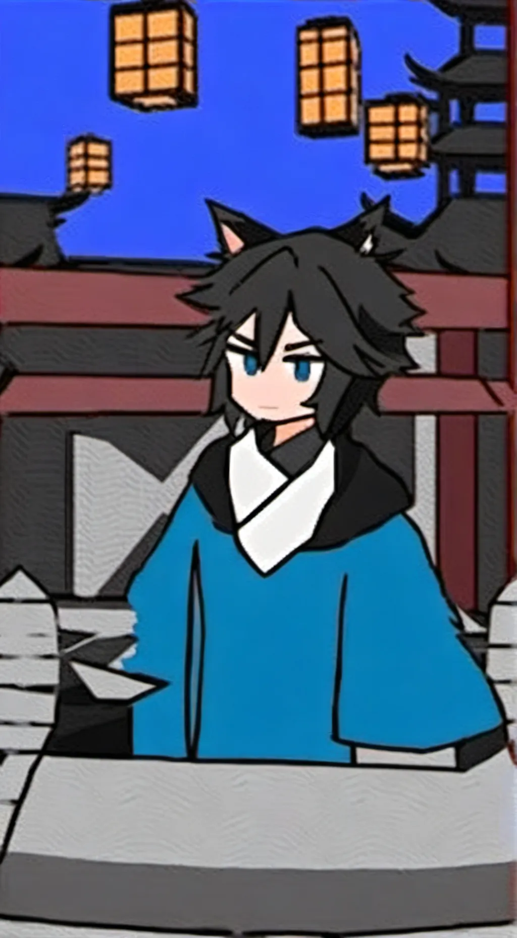 ai character: tonioka gato background