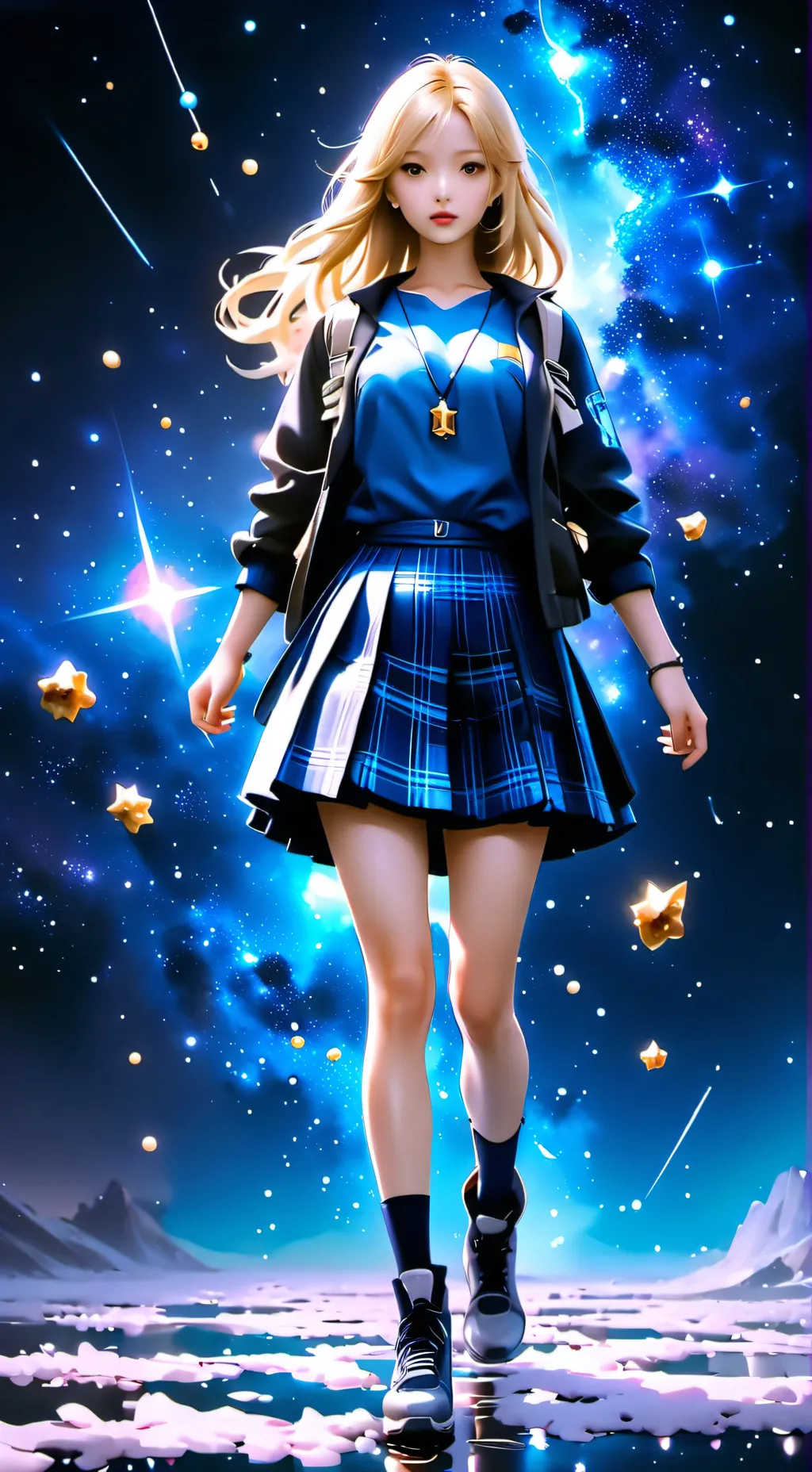 ai character: School Love background