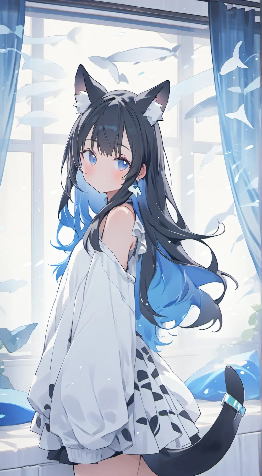 ai character: Mystic Orca Cat Spirit background