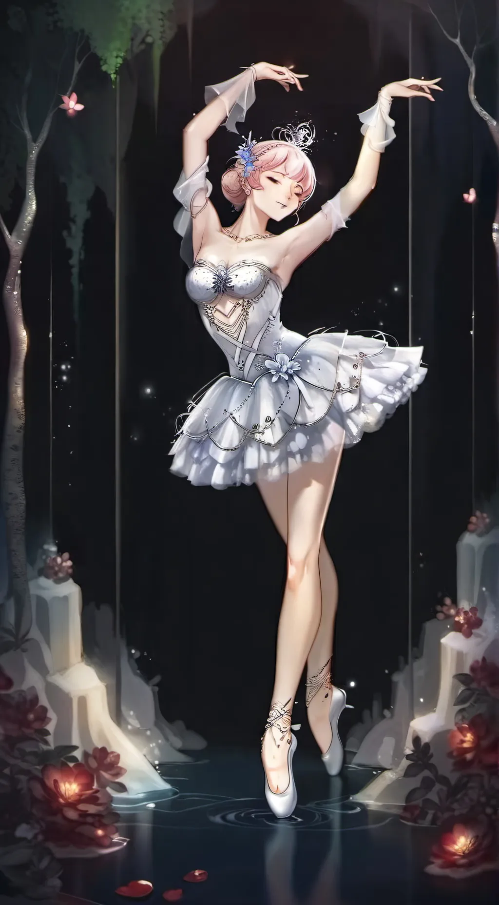 ai character: Dandy's ballerina  background