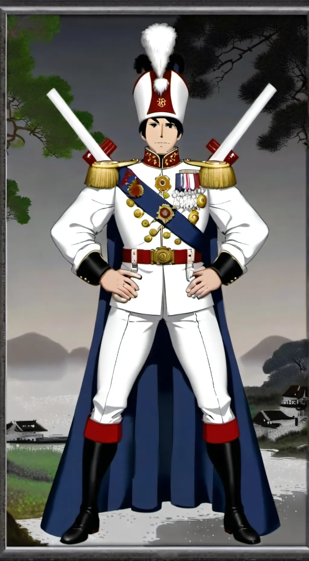 ai character: Napoleon white man background