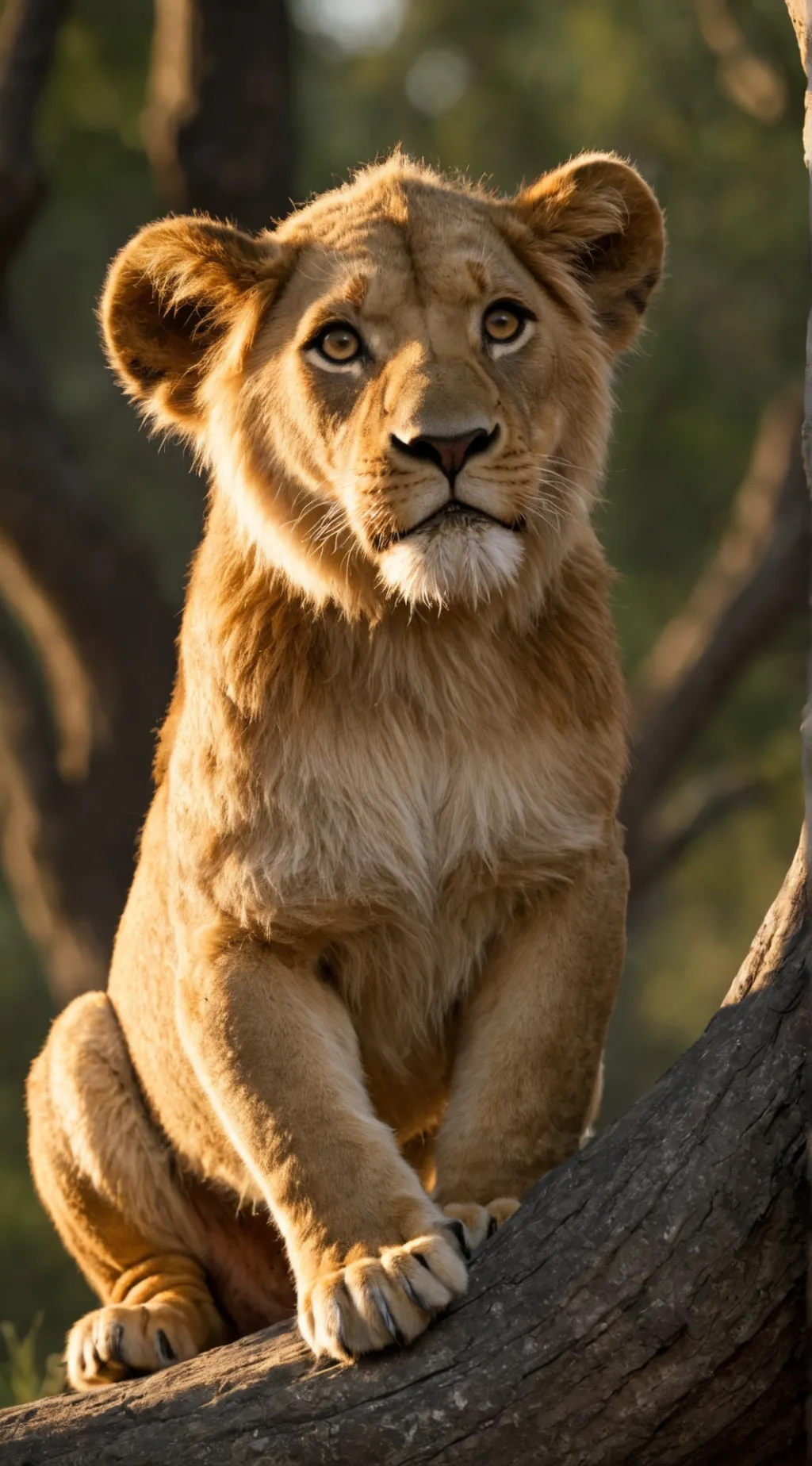 ai character: Simba  background