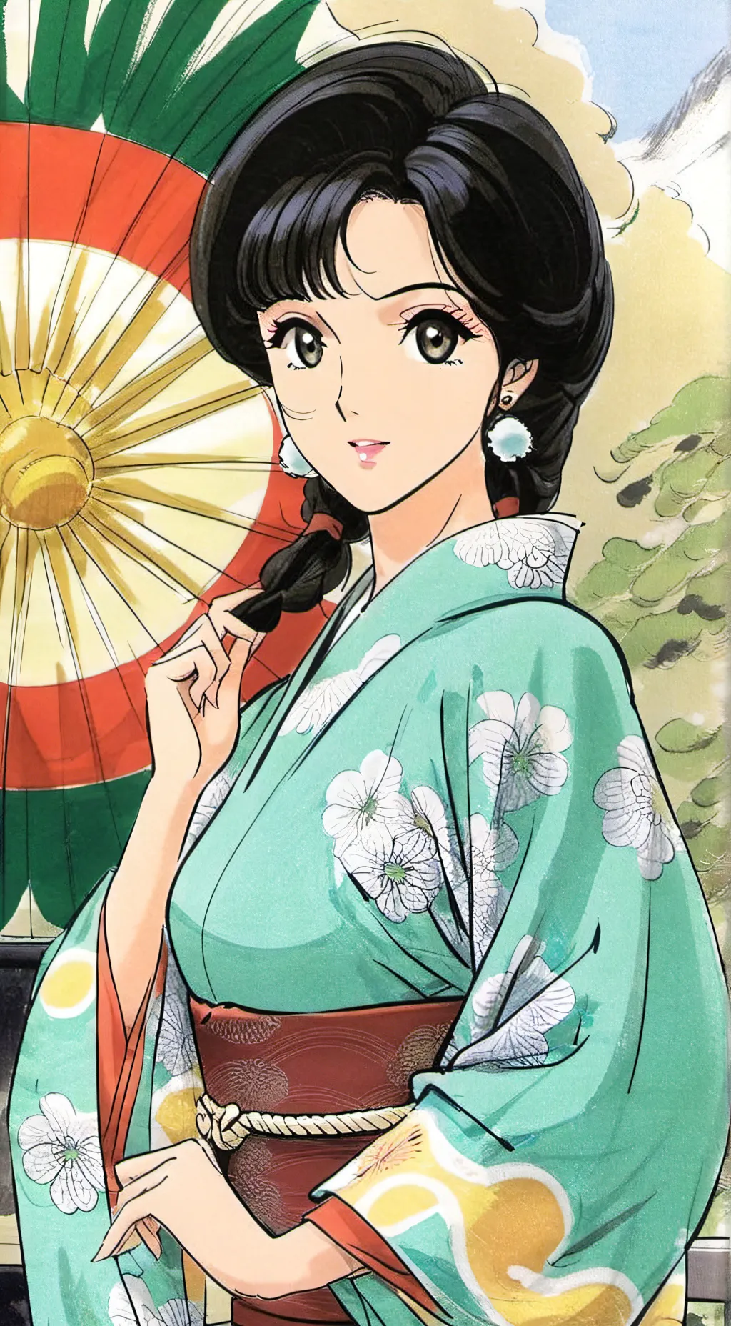 ai character: ミク background