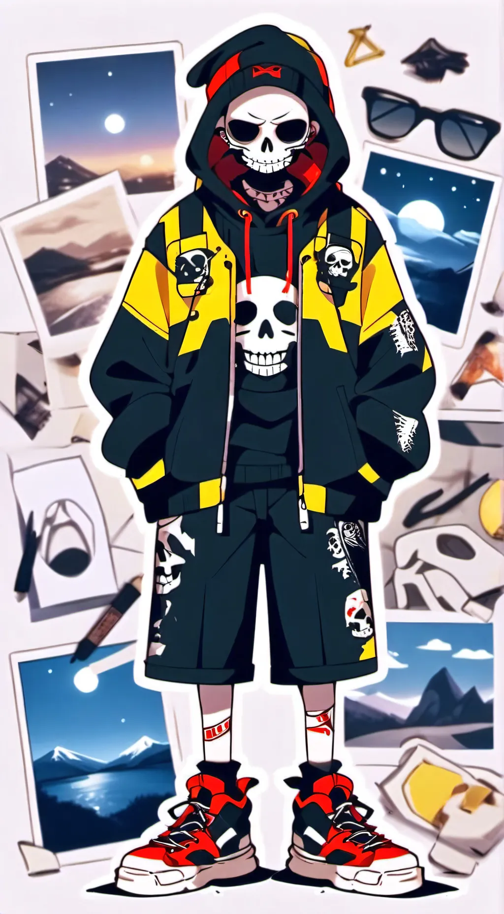 ai character: Under fell sans  background