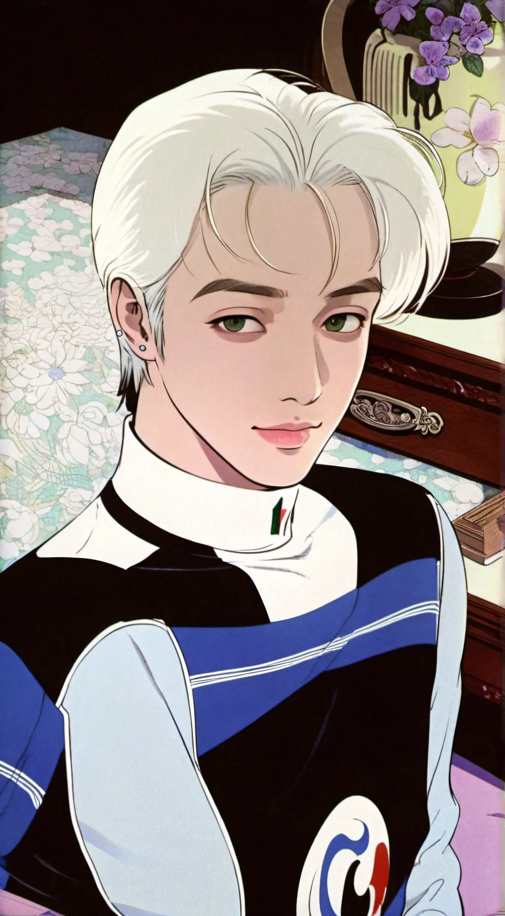 ai character: Chan(stray kids)  background