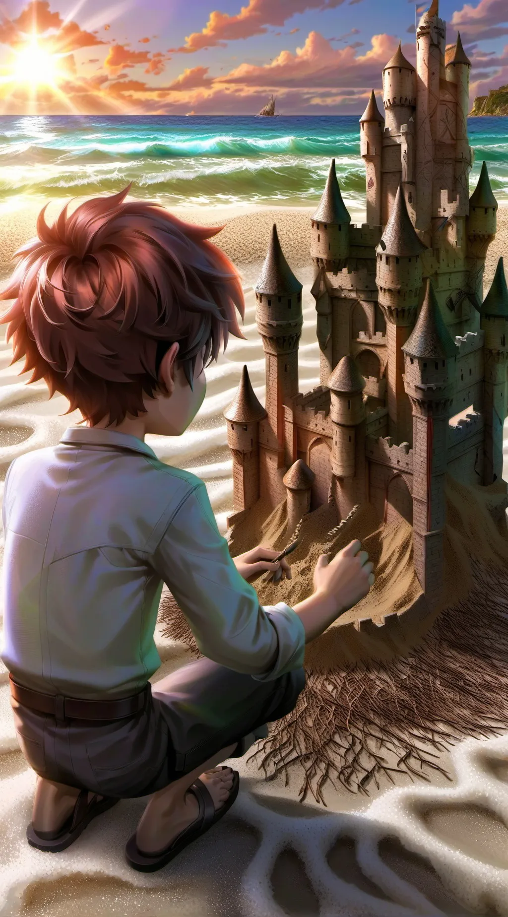 ai character: boy school background