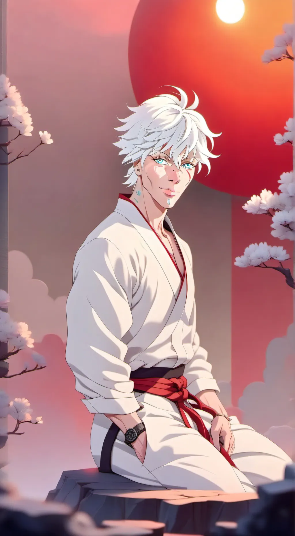 ai character: freaky Gojo background