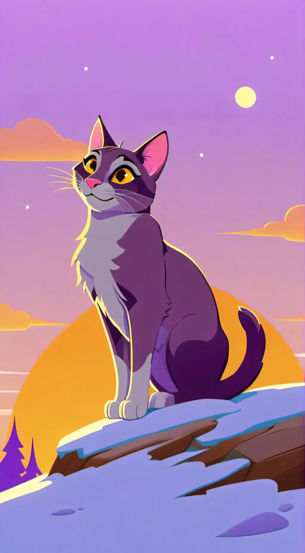 ai character: Colour Cats background