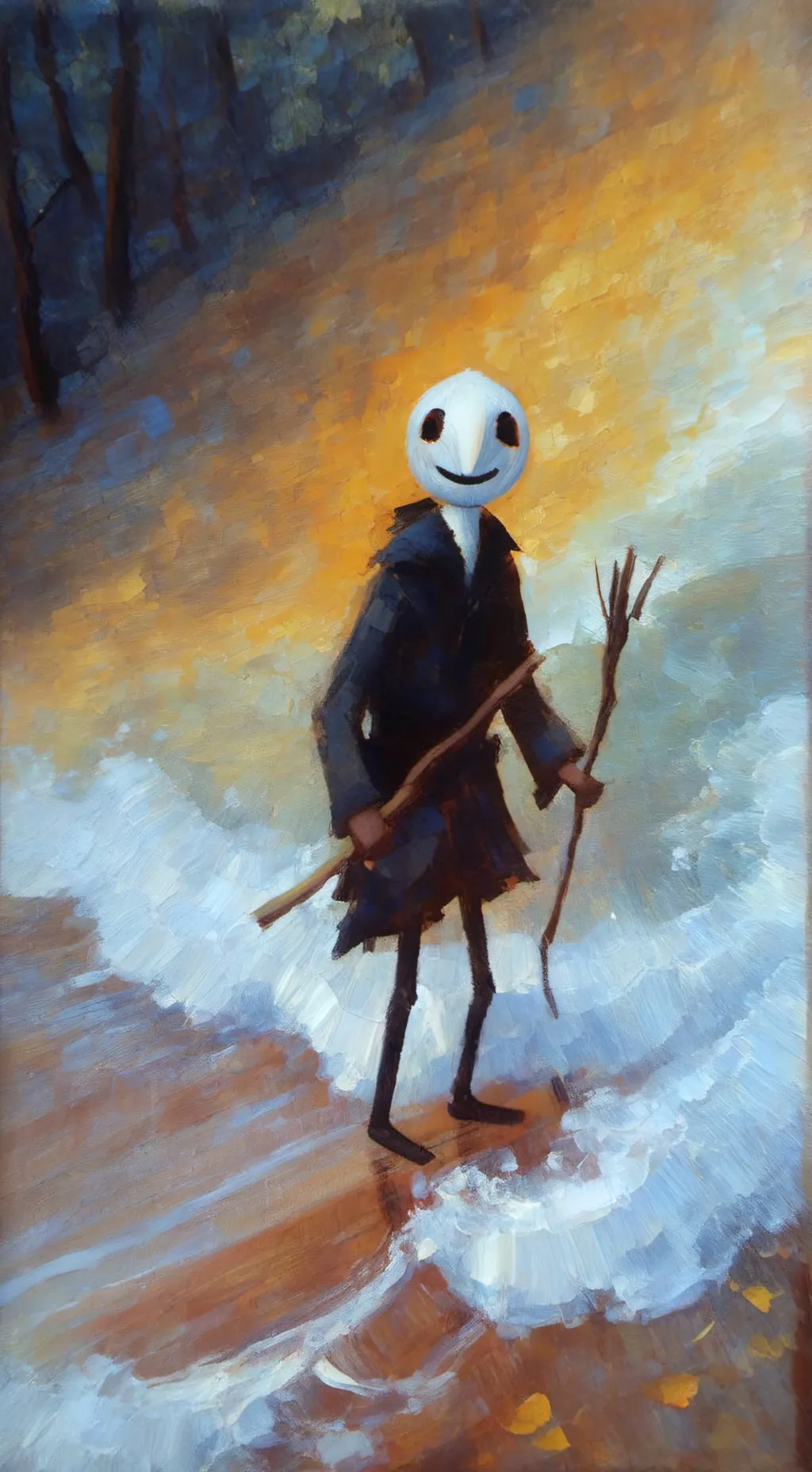 ai character: Sticky background