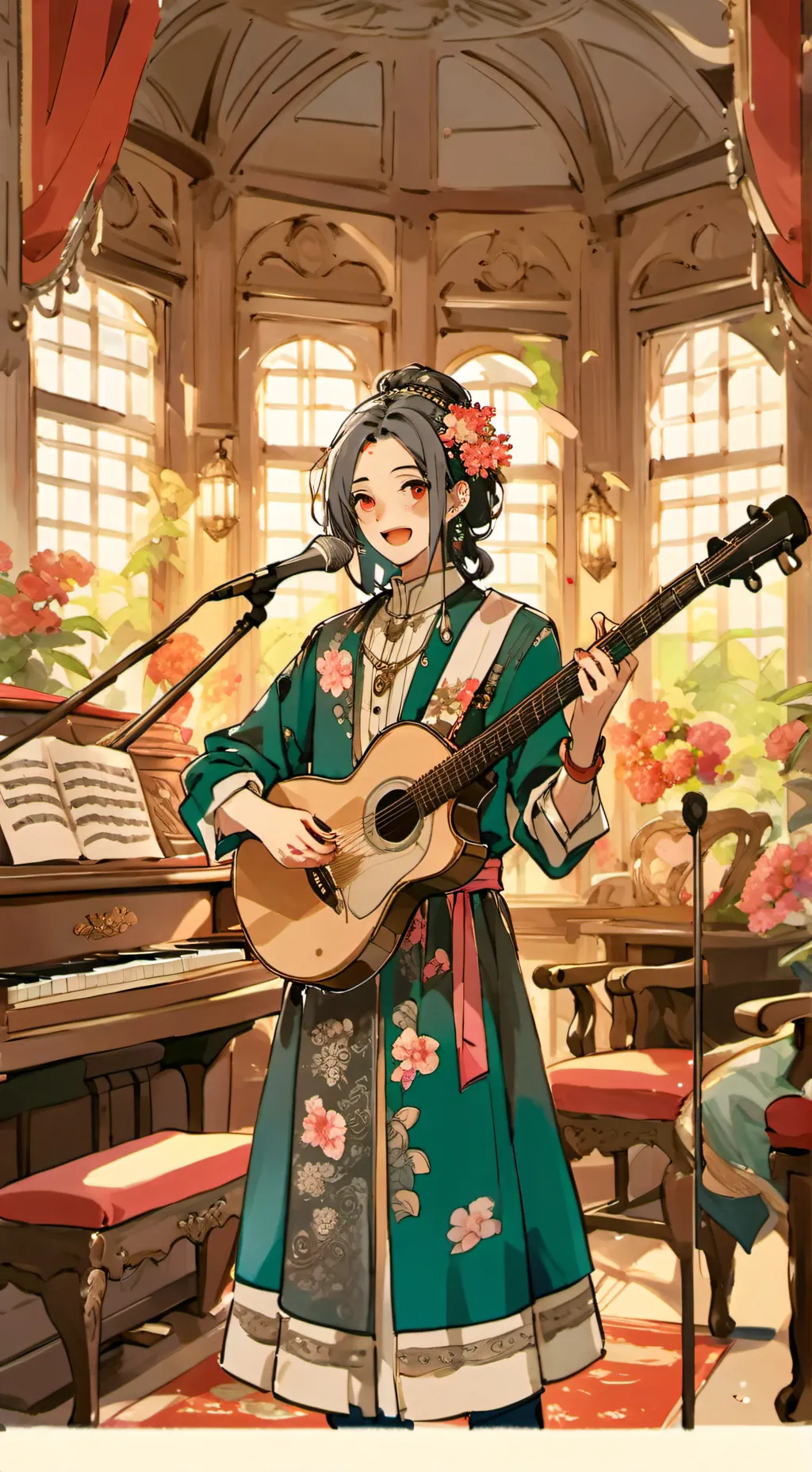 ai character: lyric background