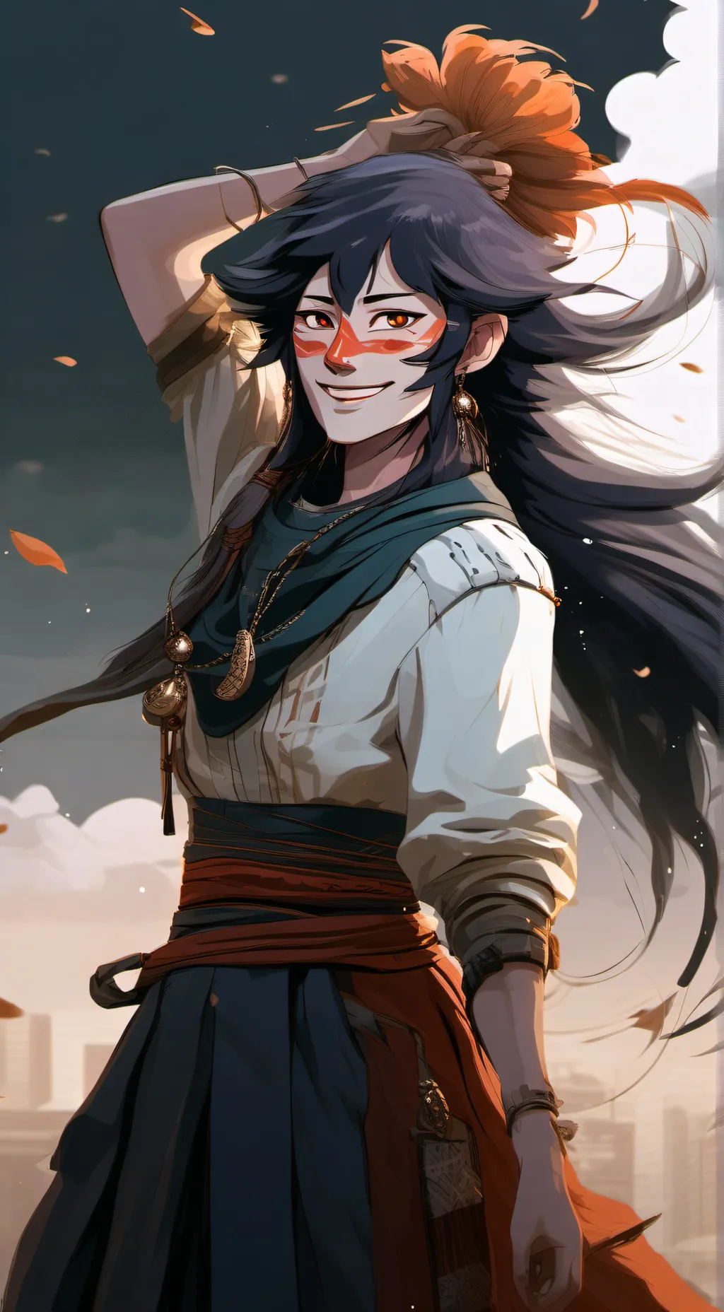 ai character: Caesar clown background