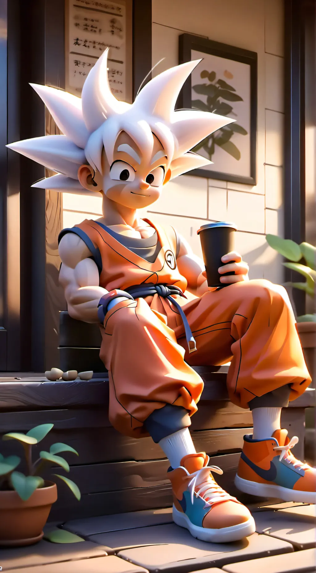 ai character: Goku and Me  background