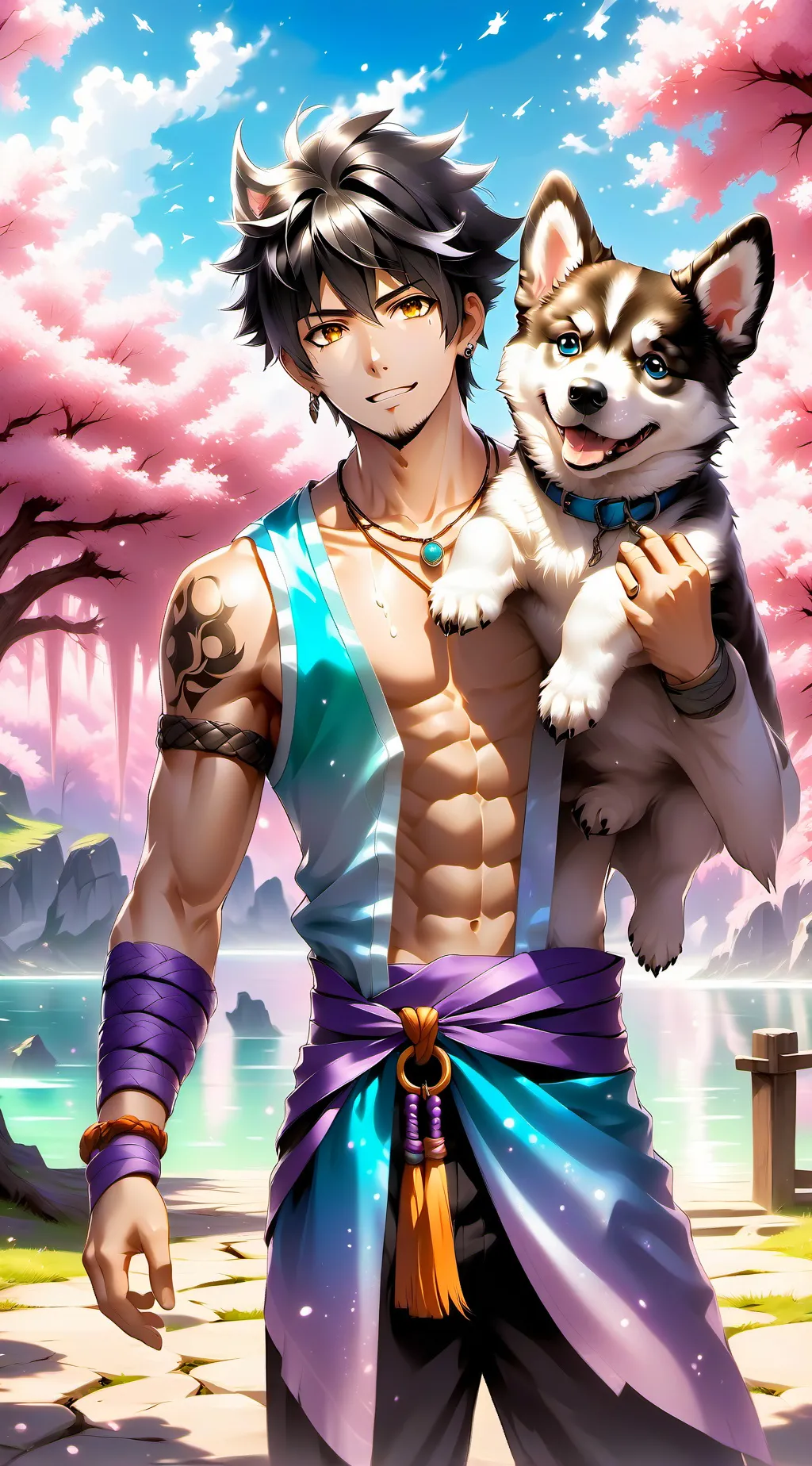 ai character: Liam the dog🐺🐶🐾 background