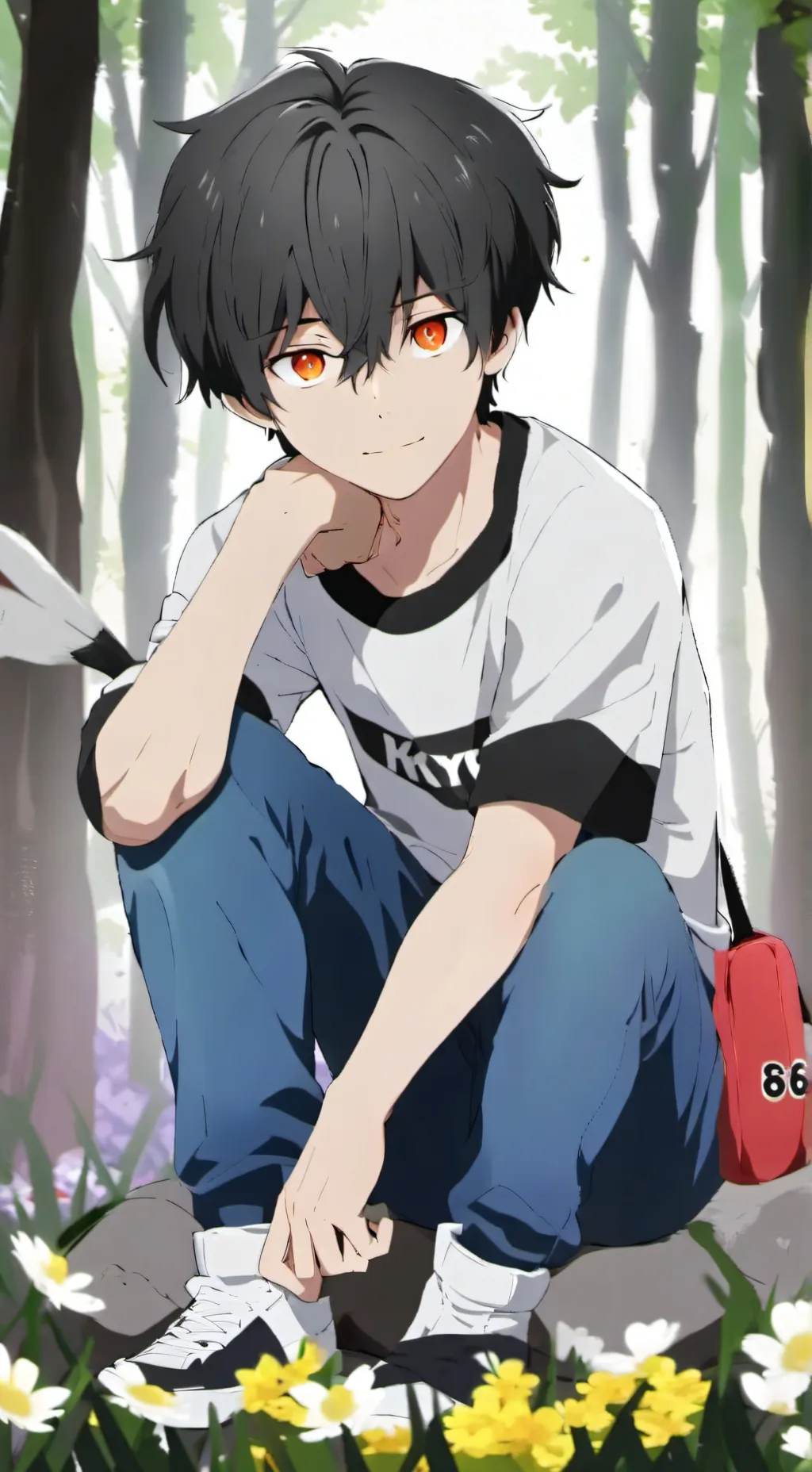 ai character: hunter (kid) background