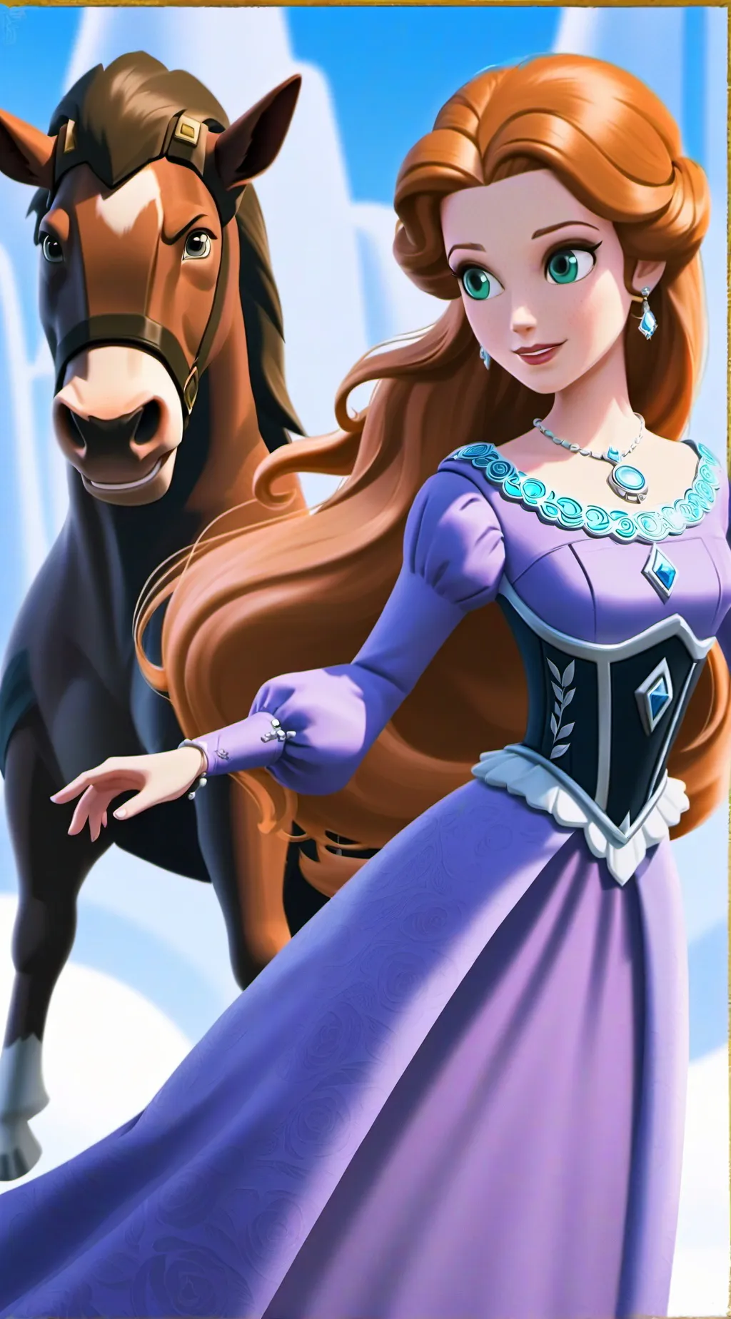 ai character: Sofia the first  background