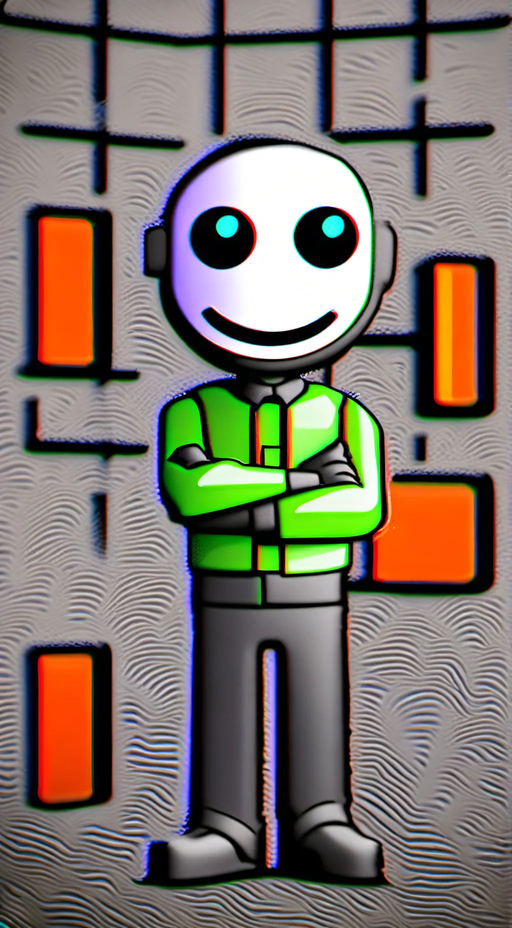 ai character: Mr.puzzles background