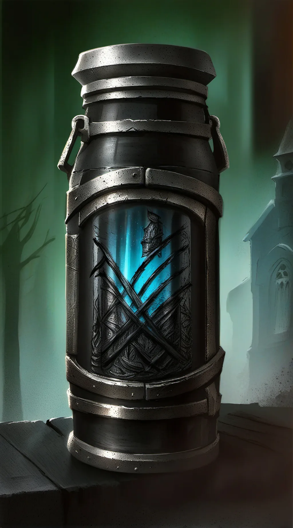 ai character: ink background