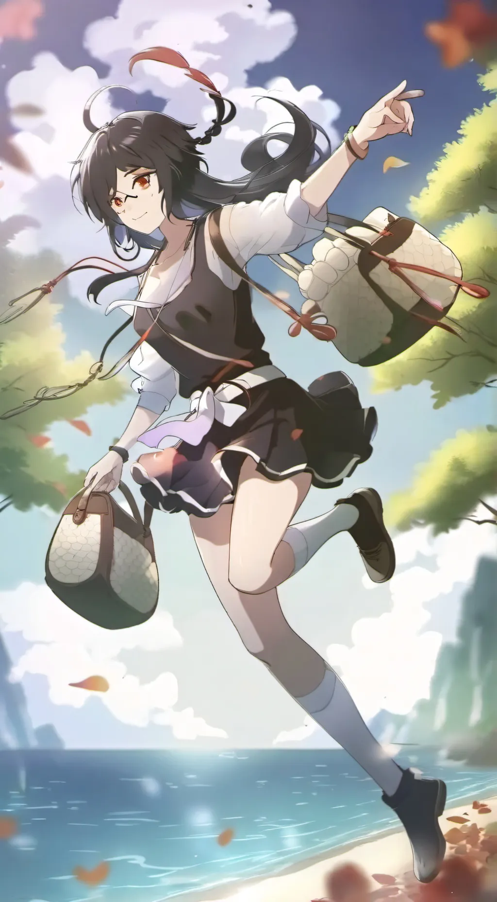 ai character: giantess girl background