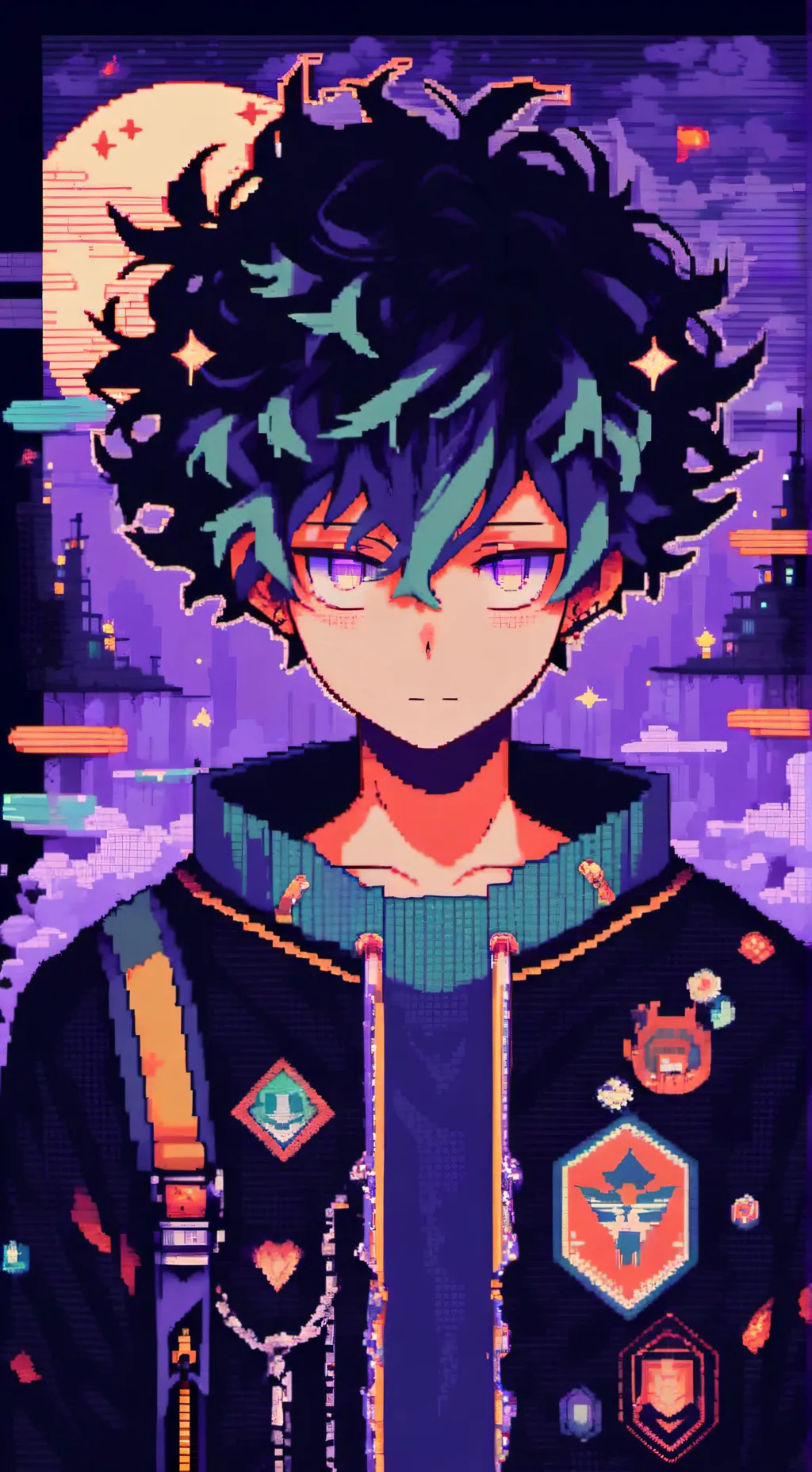 ai character: deku and the other background