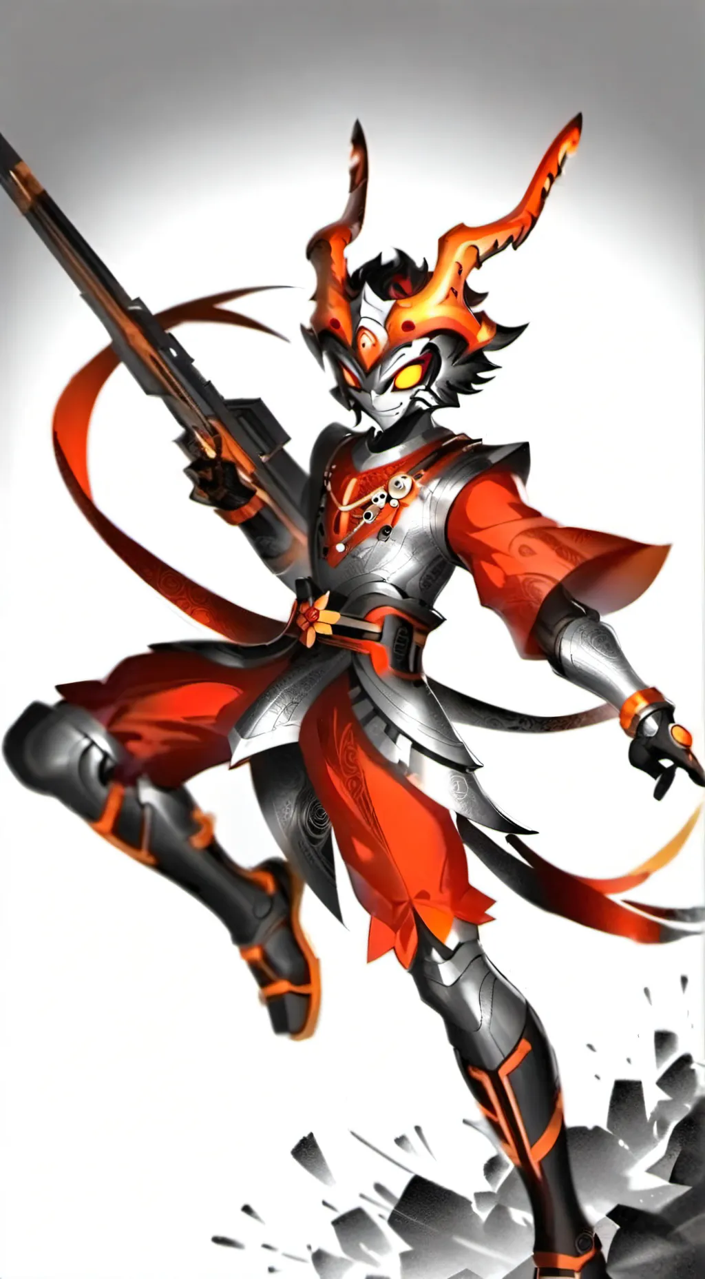 ai character: metal shadow  background