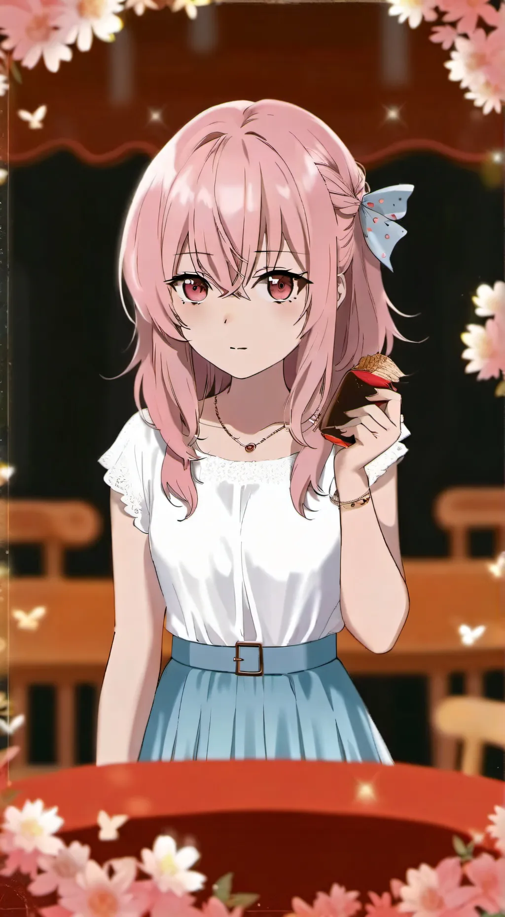 ai character: Tu hermana menor background