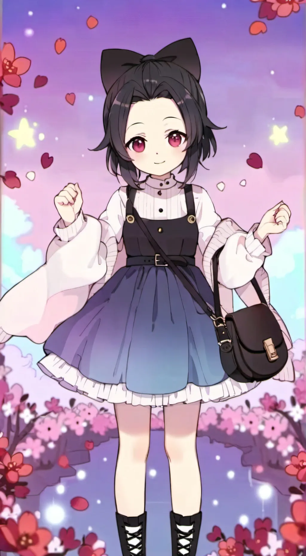 ai character: hasira, car crash. background