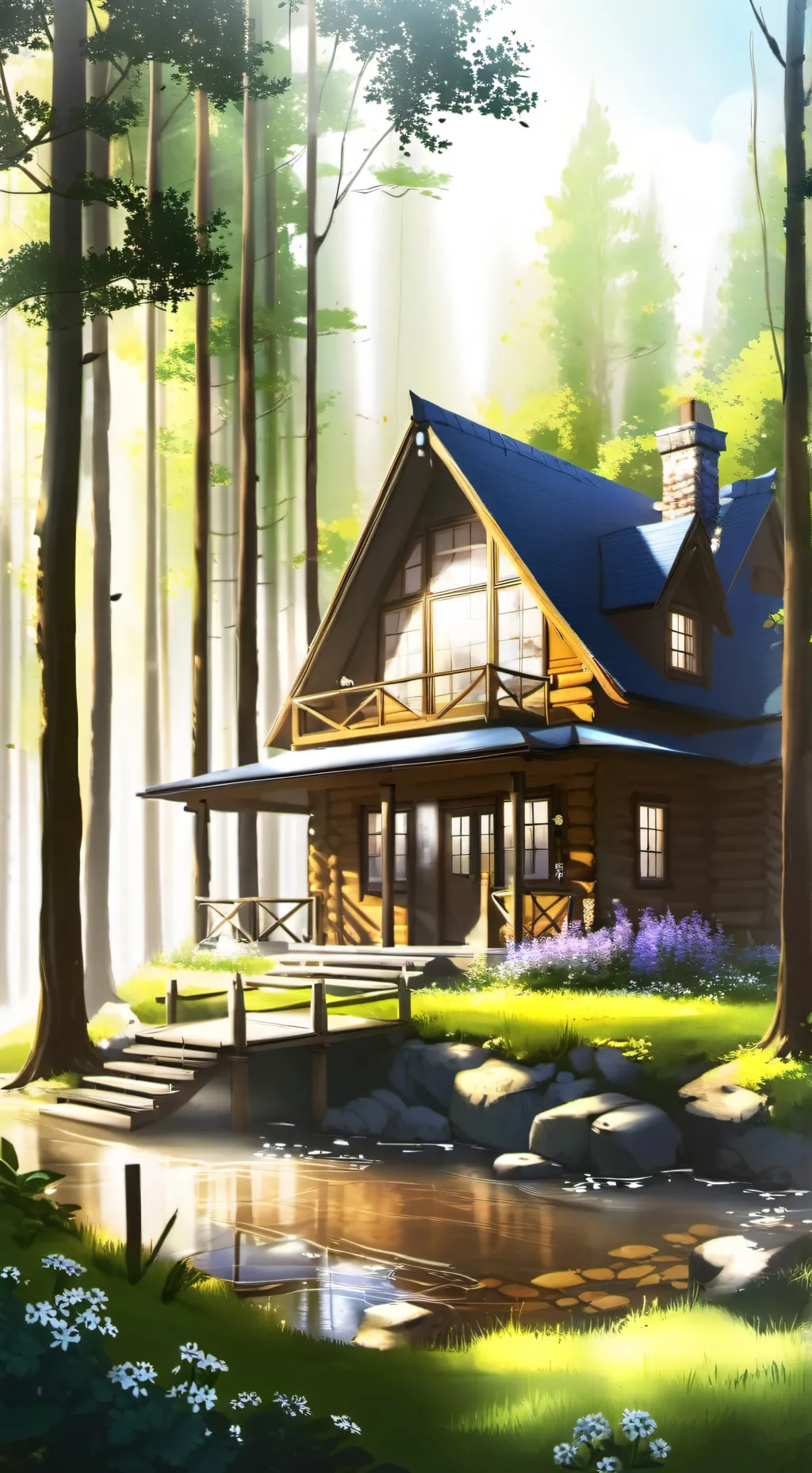 ai character: enchanted forest background