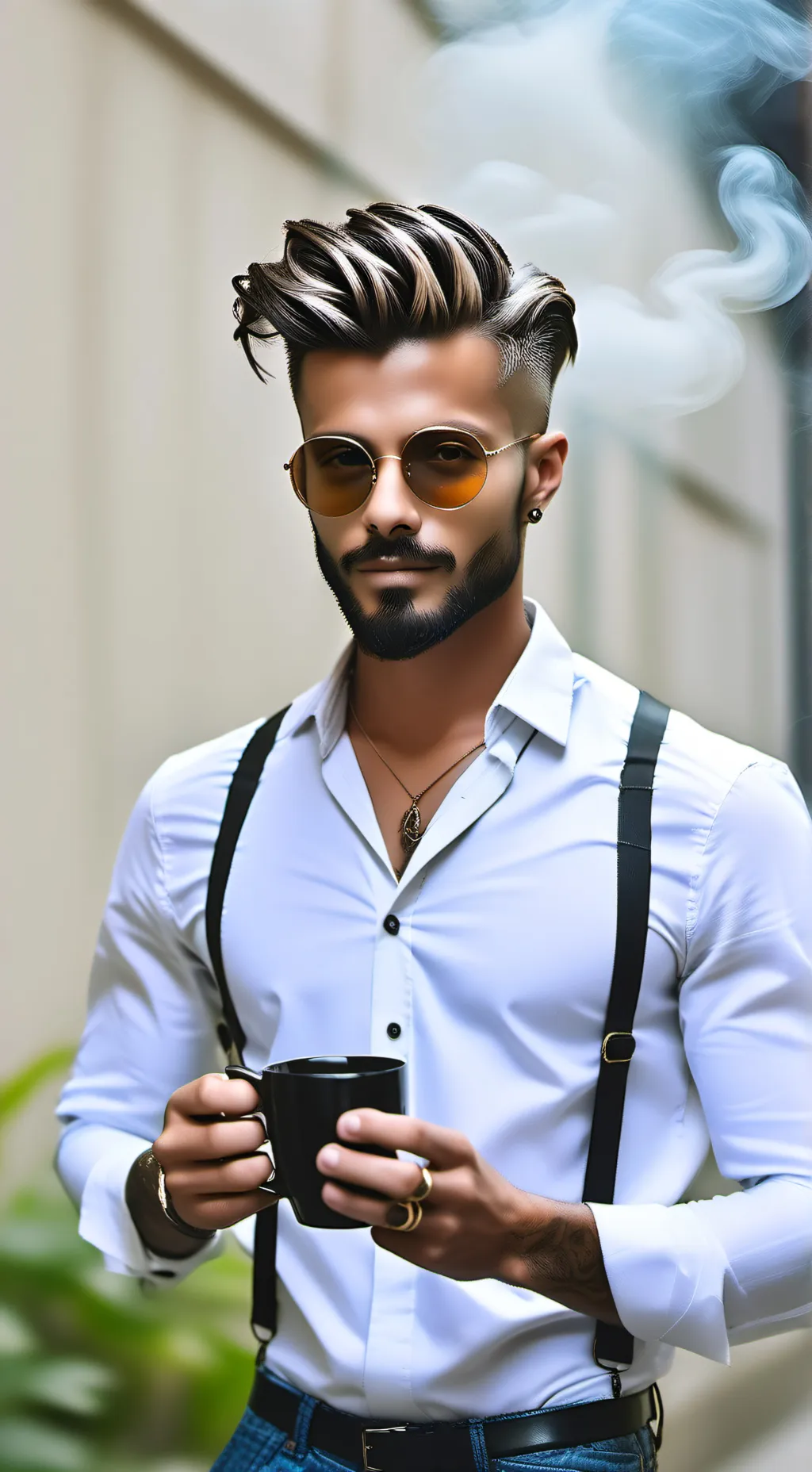 ai character: The Time-Traveling Cafe Critic background