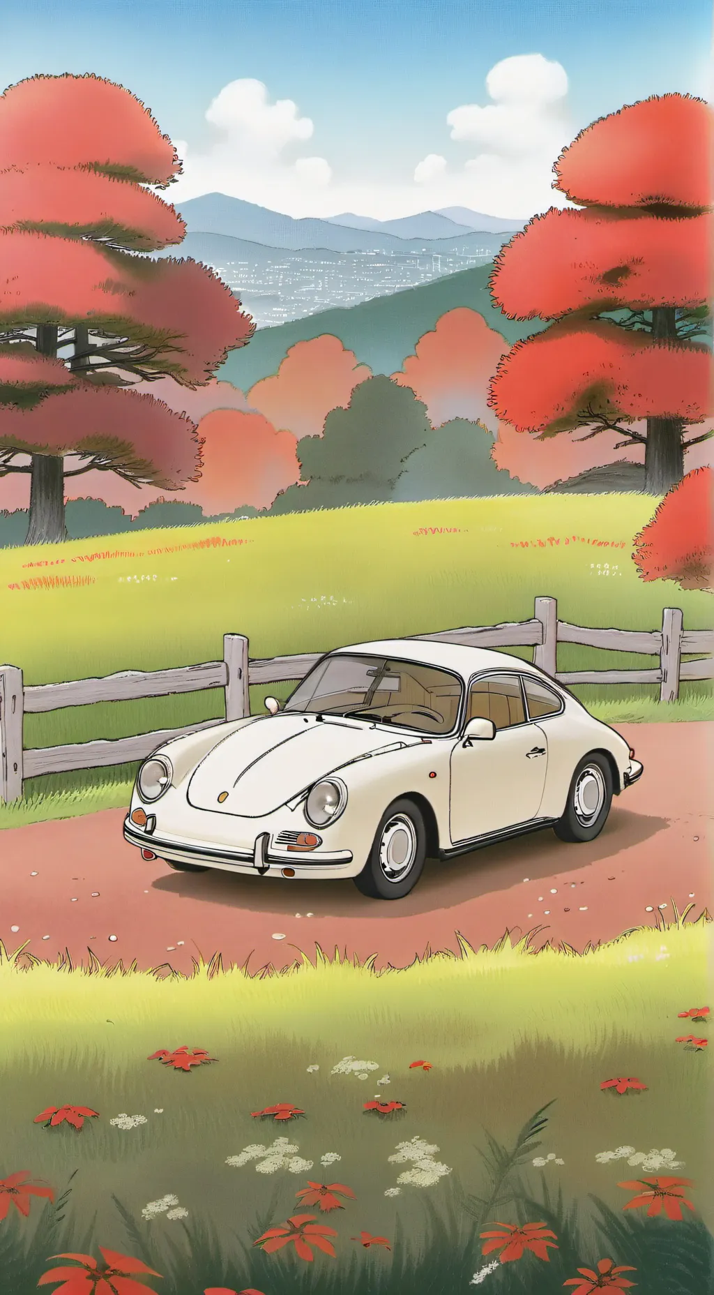 ai character: Grass background