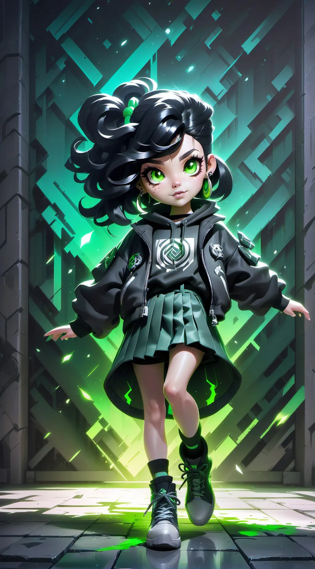 ai character: YAEY shcool  background