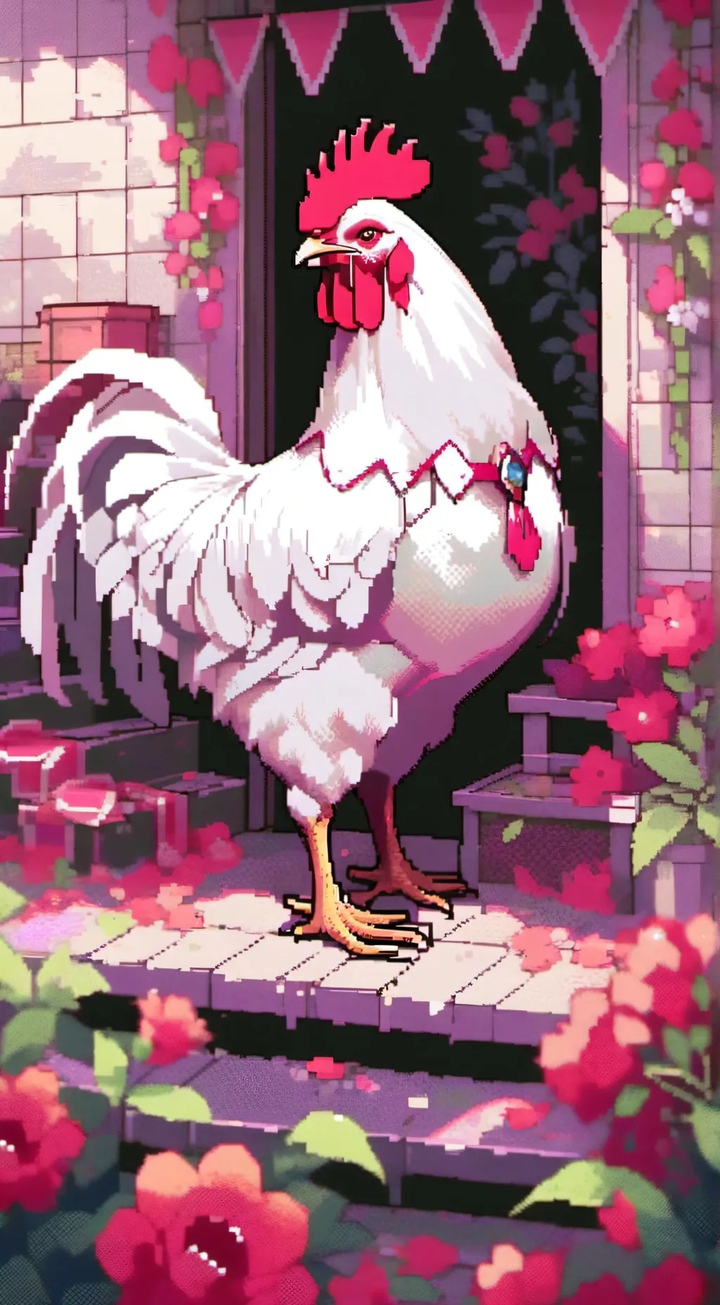 ai character: KickenChicken background