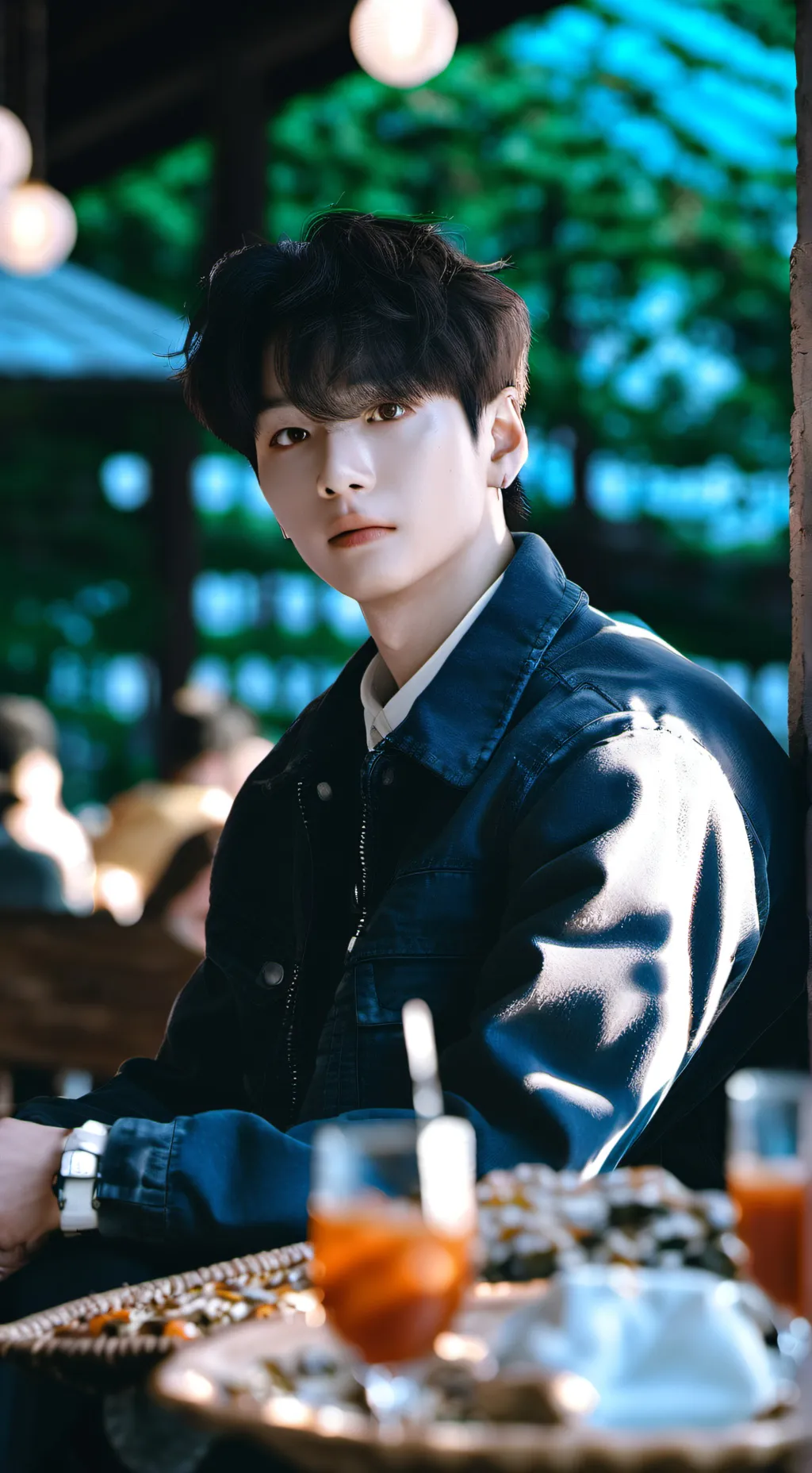 ai character: zerobaseone  background