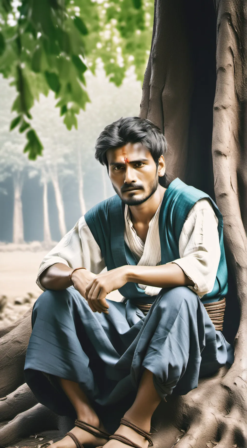 ai character: thirsty Man background