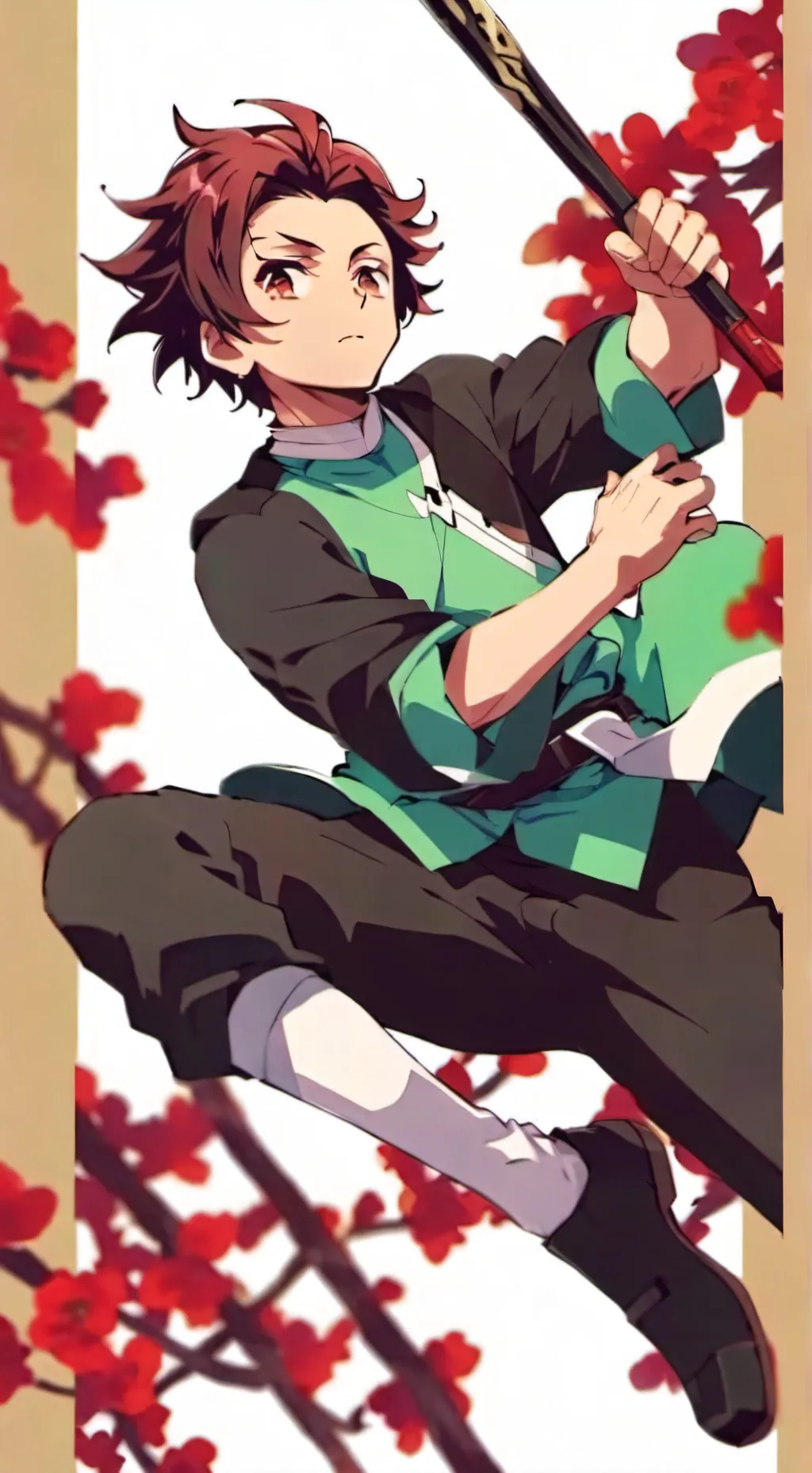 ai character: Tanjiro Kamado background