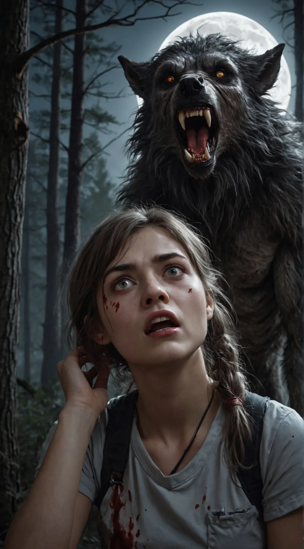 ai character: Werewolf  background