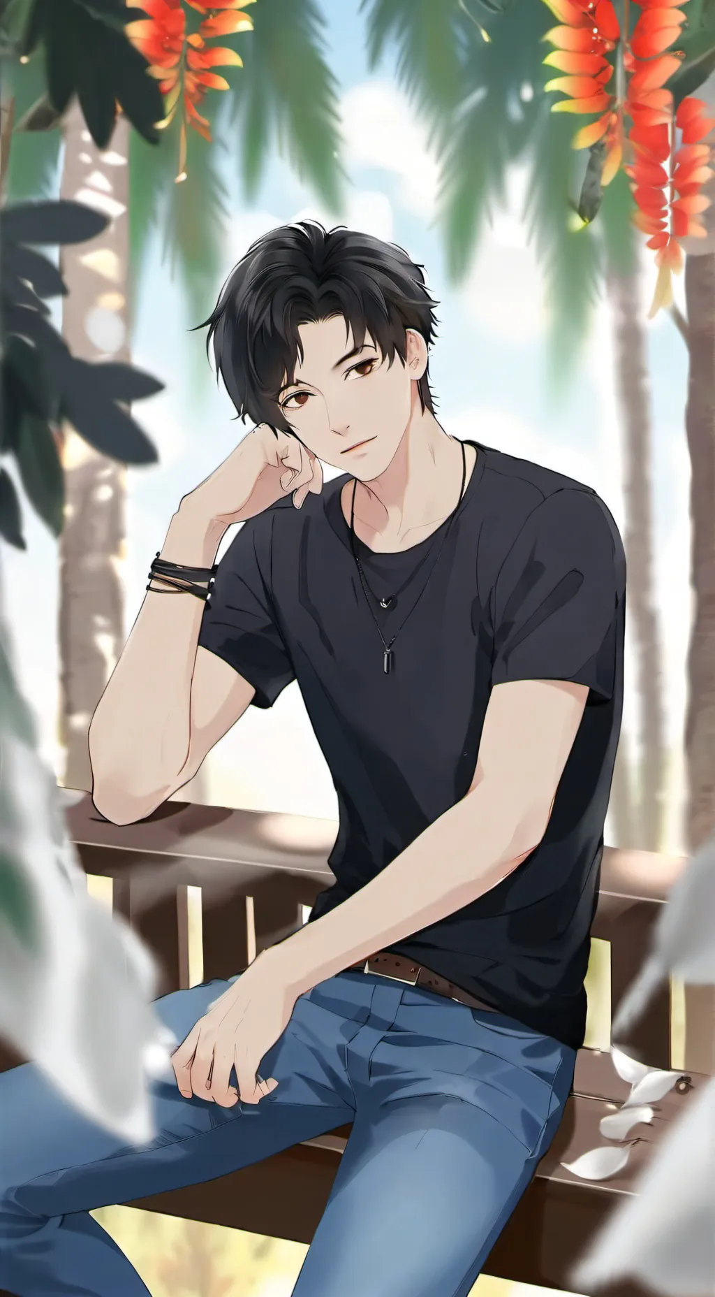 ai character: Leon background