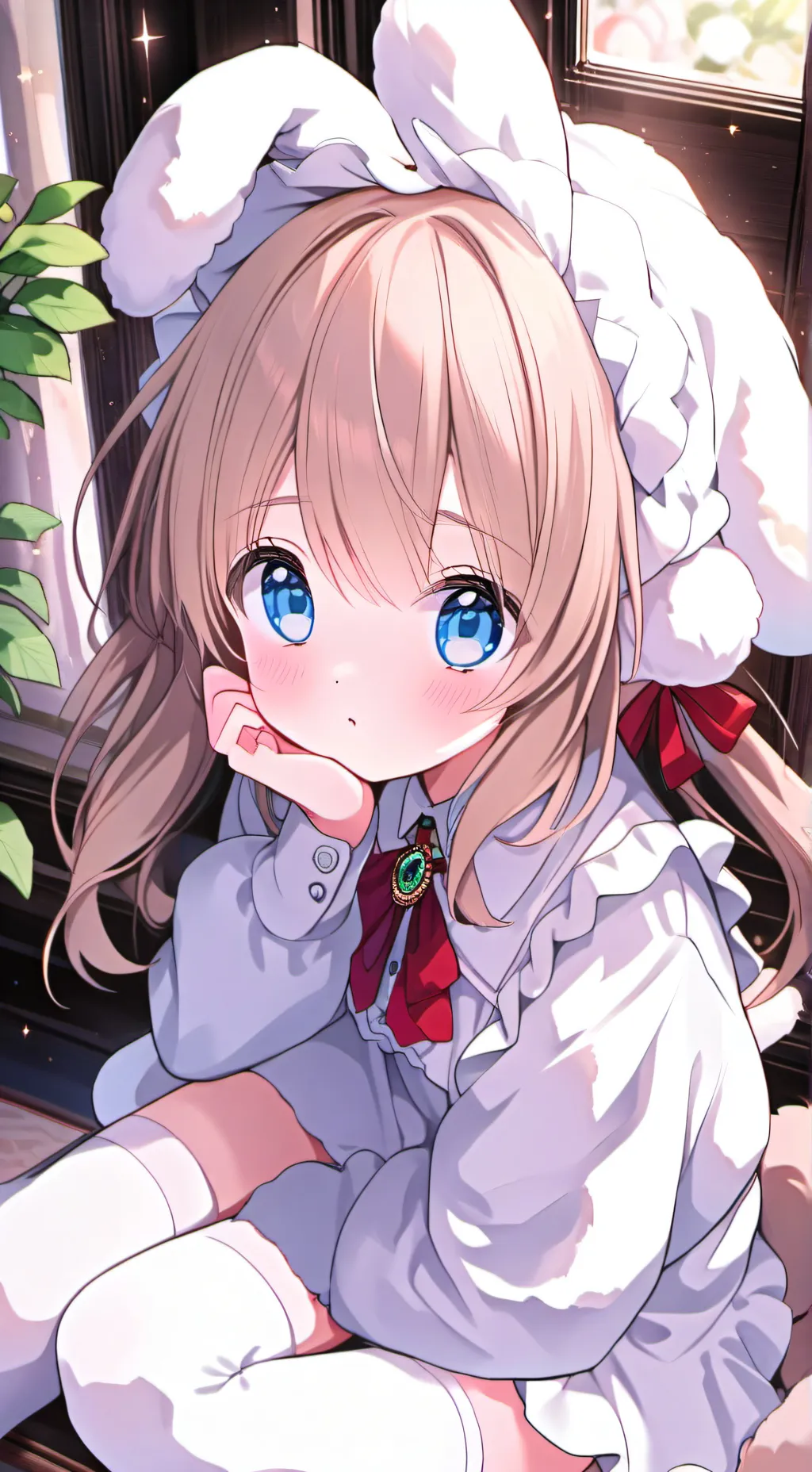 ai character: Maidsy the Bunny  background