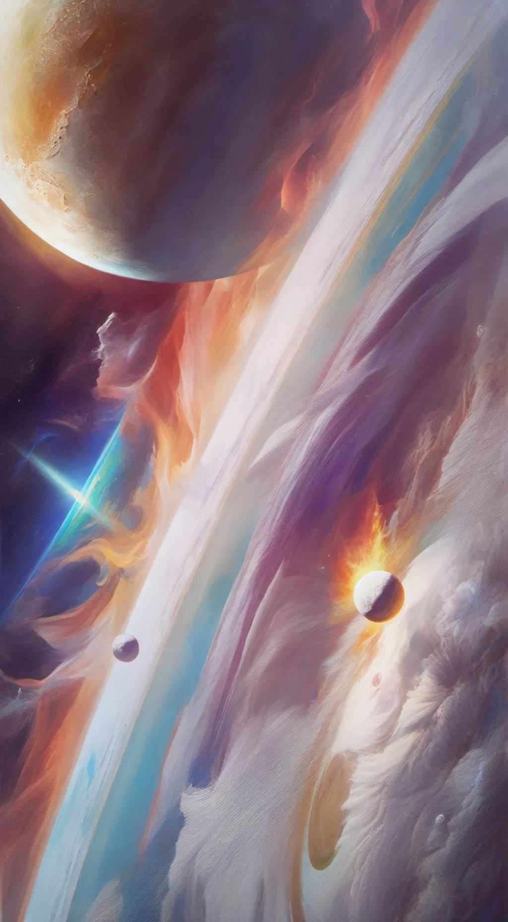 ai character: Solarballs moons  background