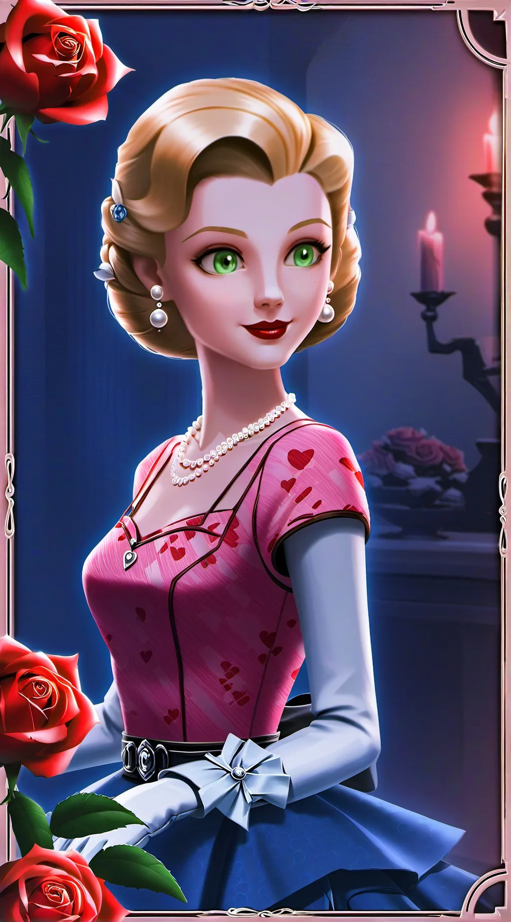 ai character: Rose Valentine background